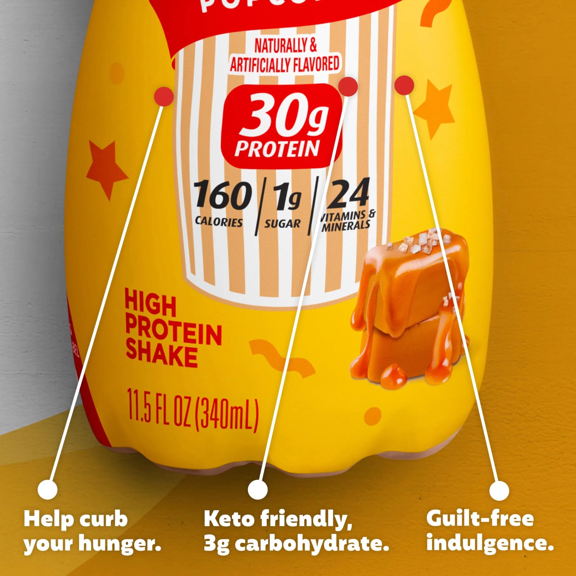 Premier Protein Shake Limited Edition Salted Caramel Popcorn, 30g 1g Sugar 24 Vitamins Premier Protein Au supplements