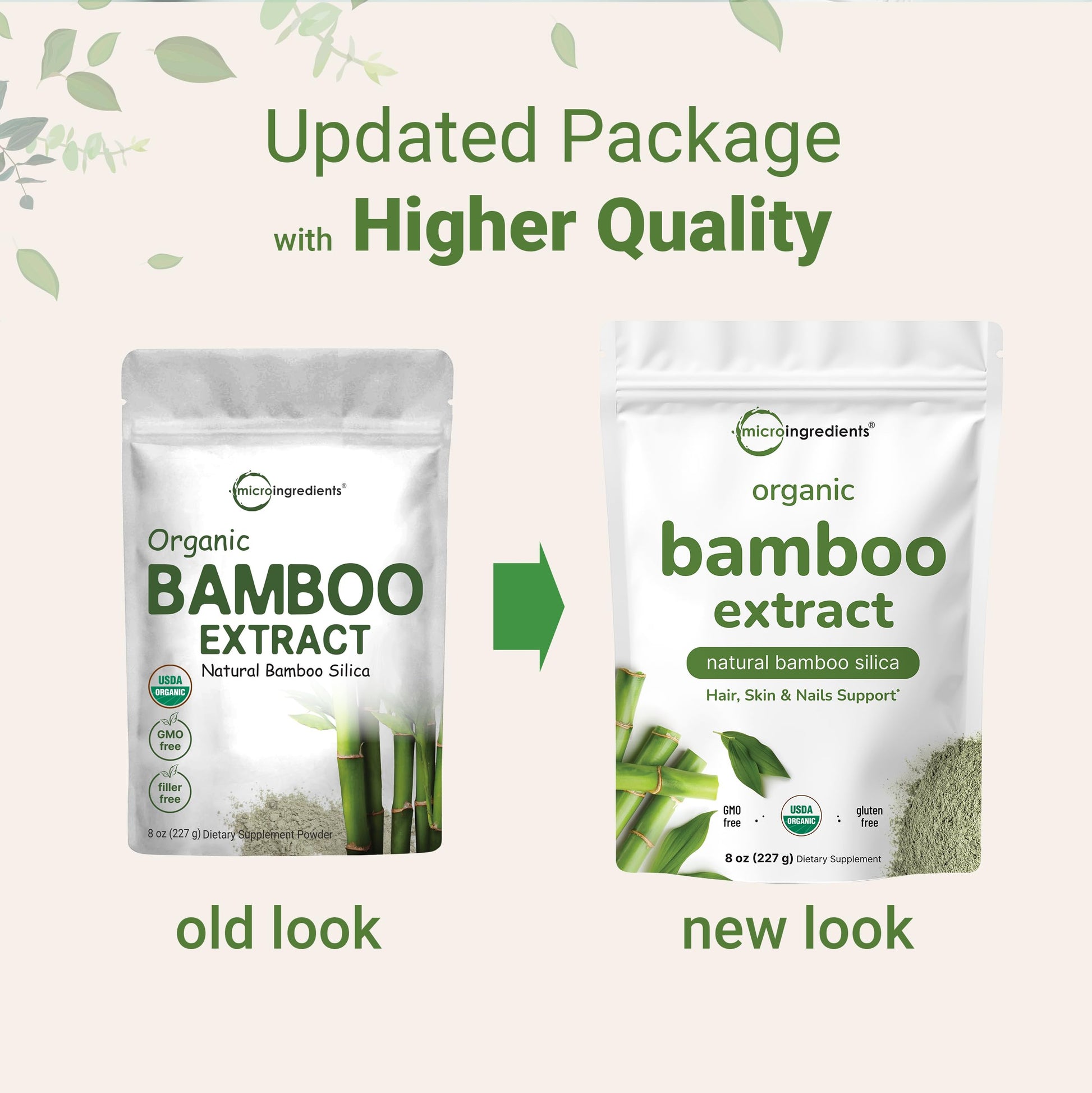 Micro Ingredients Organic Bamboo Extract Powder, 8oz (378 Servings) | Bamboo Plant Silica & Mineral Supplements | Natural Stem & Leaf Extract | Non-GMO, Gluten Free, Vegan Friendly Micro Ingredients Au supplements