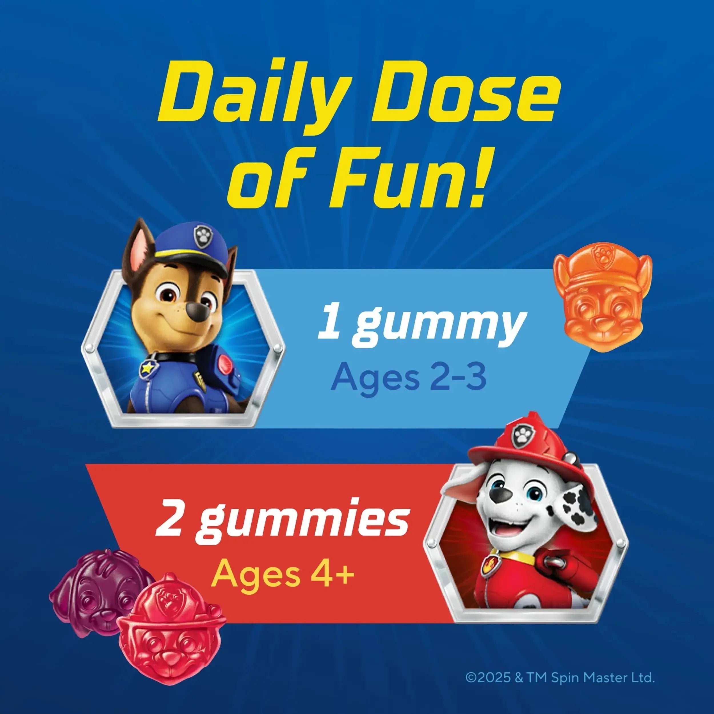L’il Critters Paw Patrol Gummy Vites Daily Gummy Multivitamin for Kids, Vitamin C, D3 for Immune Support Cherry, Orange Lil Critters Au supplements
