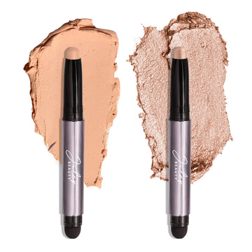 Julep Eyeshadow 101 Crème-to-Powder Waterproof Eyeshadow Stick Duo – Long-Lasting, Crease-Proof, Easy Apply with Built-in Smudger - Desert & Champagne Julep Au supplements