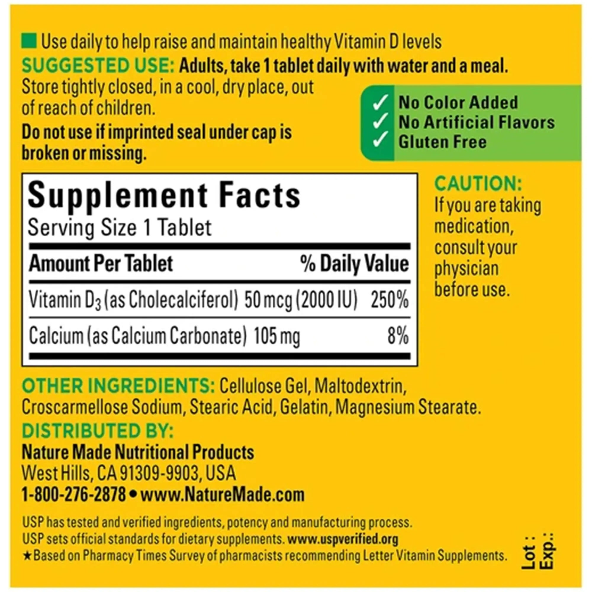 Nature Made Vitamin D3 2000iu 320 Ct. Soft Gels (Packaging May Vary) Nature Made Au supplements