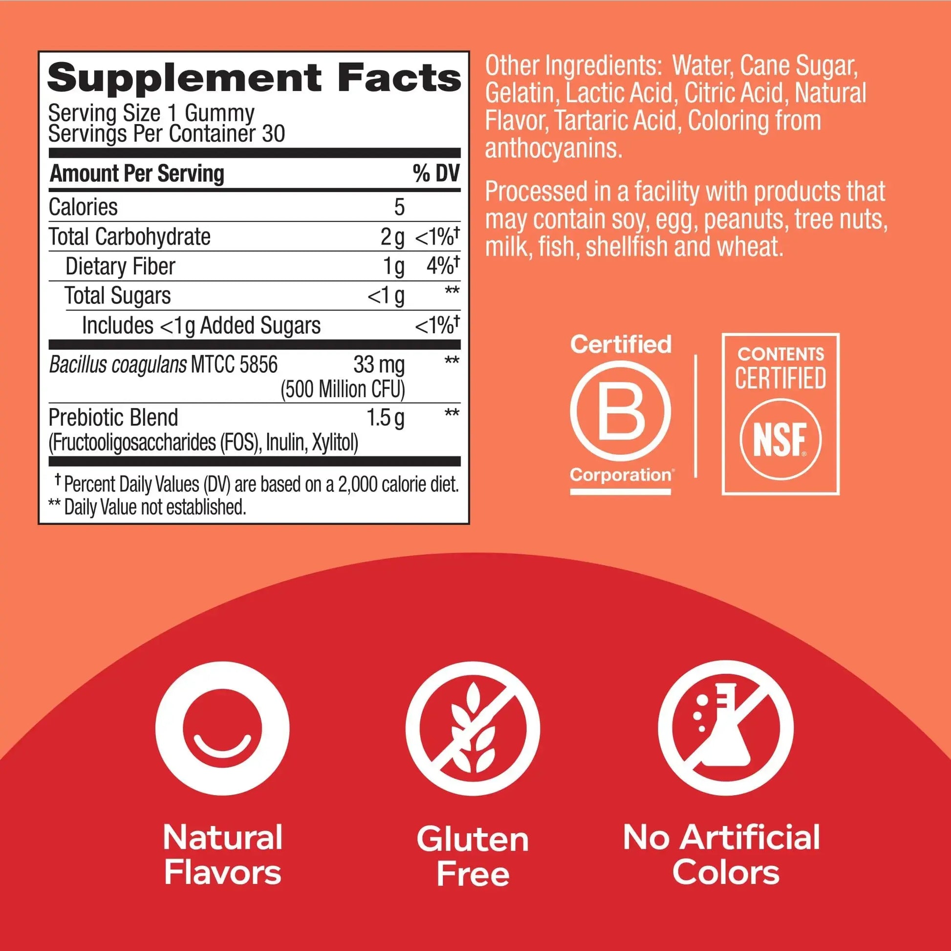 OLLY Kids Immunity Gummy, Immune Support, Wellmune, Elderberry, Vitamin C, Zinc & Probiotic + Prebiotic Gummy, Digestive Support and Gut Health, 500 Million CFUs, Fiber OLLY Au supplements