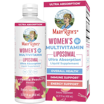MaryRuth’s Multivitamin Liposomal for Women 40+ | Womens Multivitamin Liposomal | Immune Support Supplement | Menopause Supplement | Methylated Multivitamin | Vegan | Sugar Free | Non-GMO |15.22 Fl Oz MARYRUTH'S Au supplements