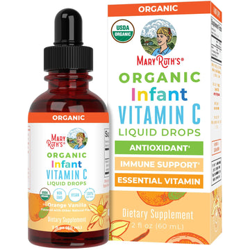 MaryRuth Organics Infant & Baby Vitamin C Supplement | USDA Organic Vitamin C Liquid Drops for Infants | Ages 6-12 Months | Immune Support | Overall Health | Vegan | Non-GMO | Gluten Free | 2 Fl Oz MARYRUTH'S Au supplements