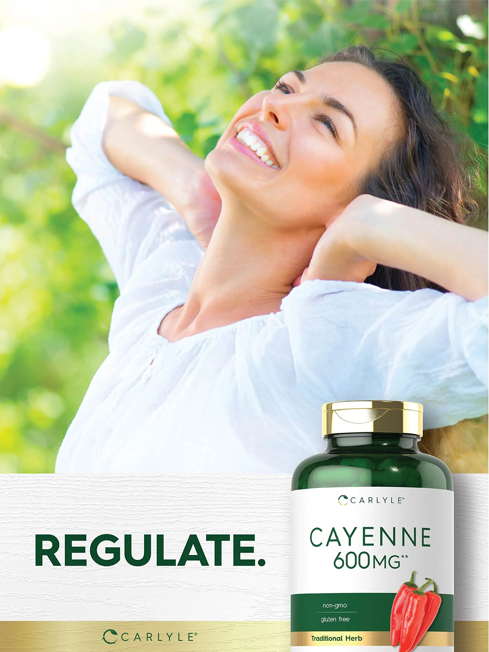 Carlyle Cayenne Pepper Capsules 600mg | 350 Pills | Non-GMO, Gluten Free Supplement Carlyle Au supplements