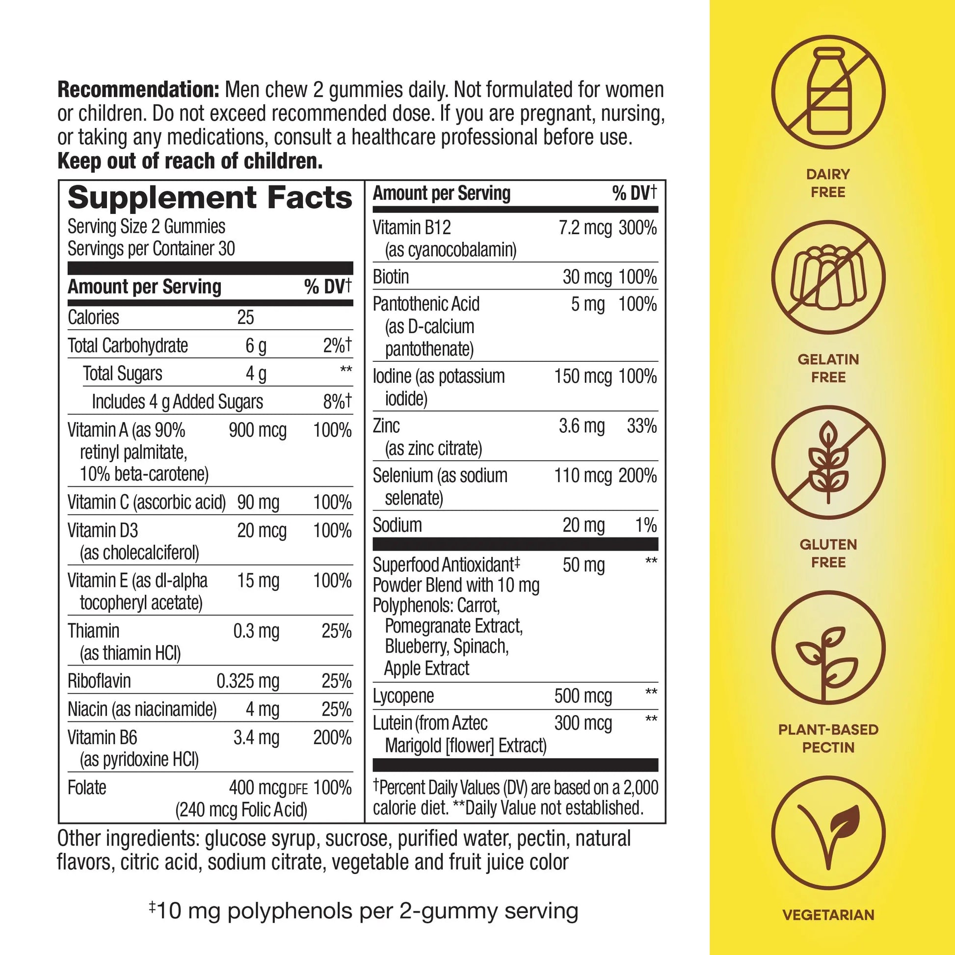 Nature's Way Alive! Men’s 50+ Daily Gummy Multivitamins, Supports Healthy Brain, Eyes, Heart*, B-Vitamins Nature's Way Au supplements