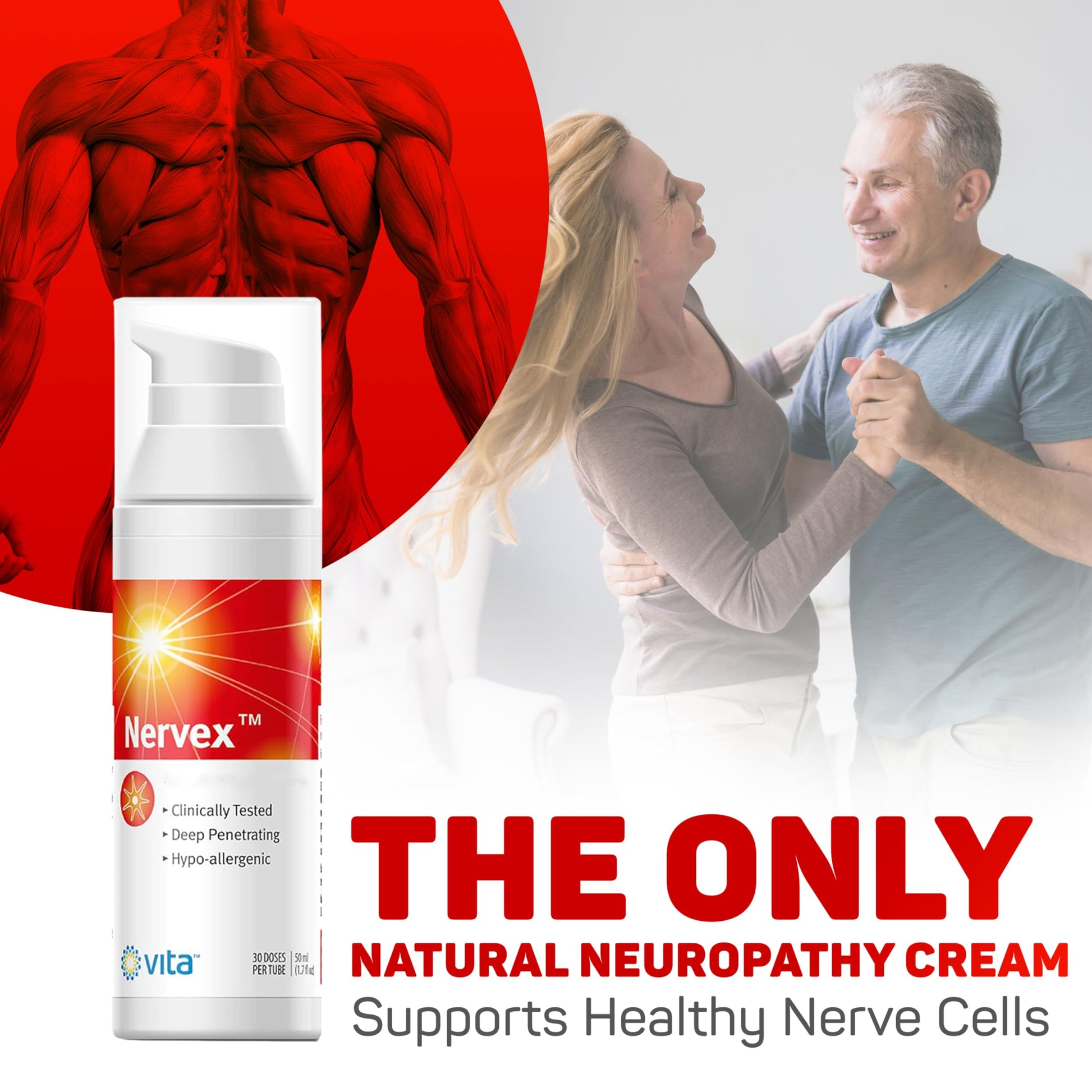 Vita Sciences Nervex Powerful Neuropathy Cream: Advanced Natural Relief for Peripheral Neuropathy, Fibromyalgia, and Fast Comfort Treatment for Feet, Hands, Legs, and Toes Vita Sciences Au supplements