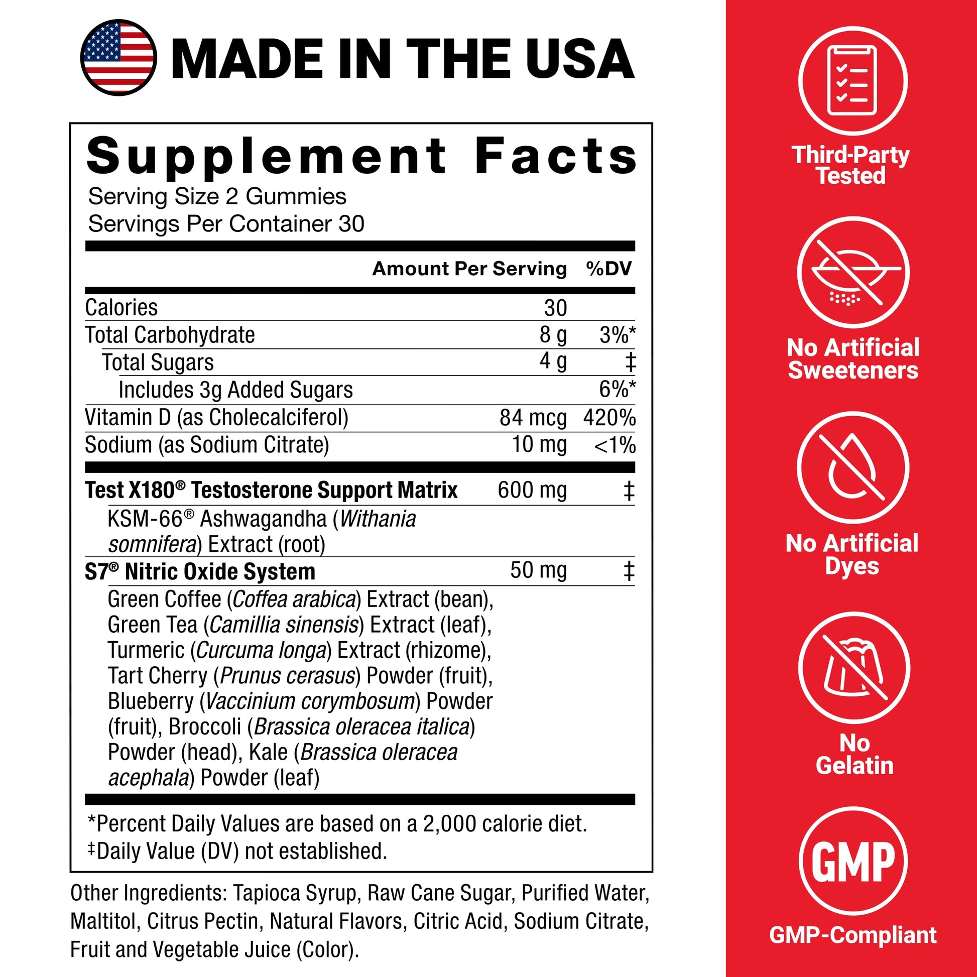 Force Factor Test X180 Max Gummies, Testosterone Booster Supplement for Men, with KSM-66 Ashwagandha to Support T Levels, Strength & Vitality, Mixed Berry, 60 Gummies Force Factor Au supplements