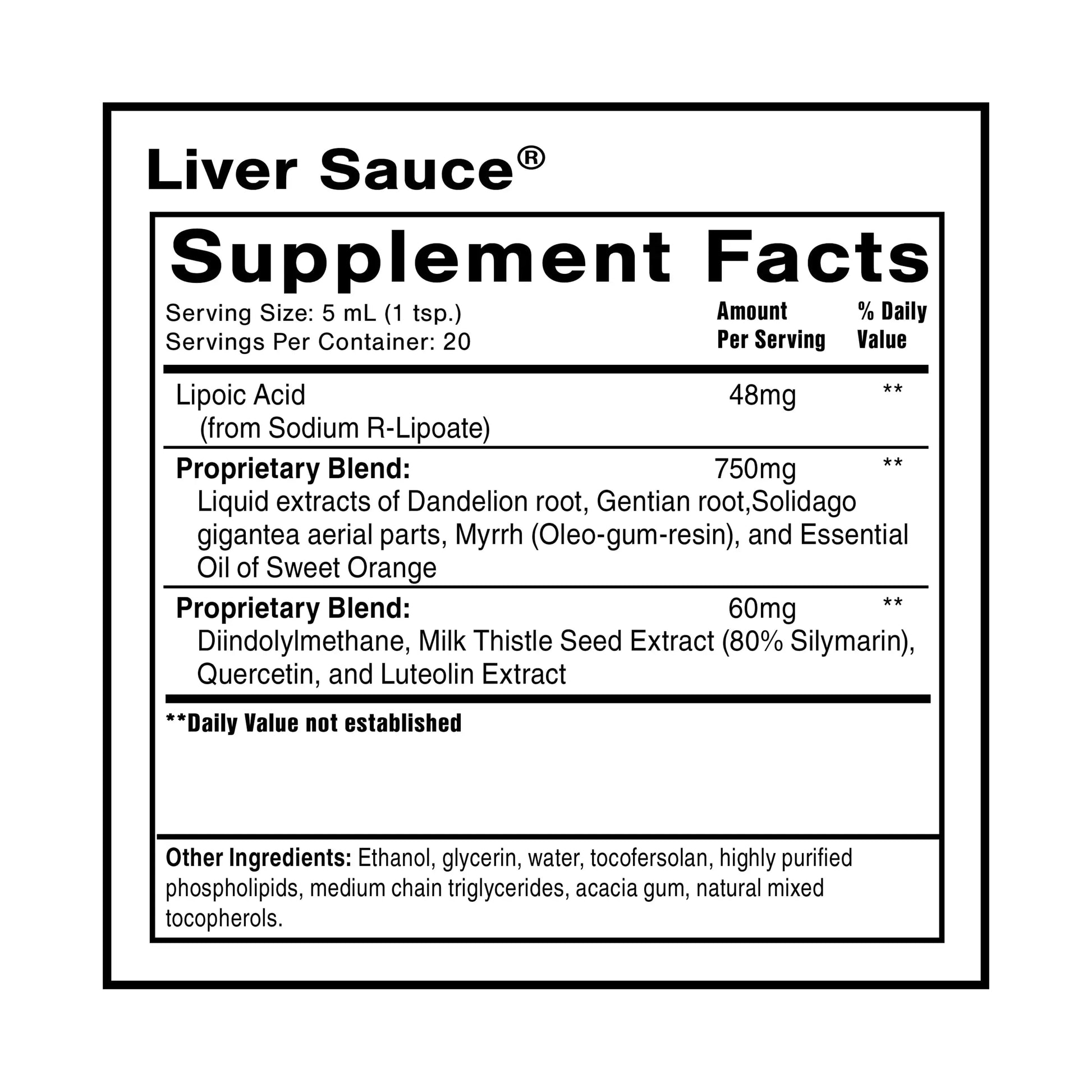 Quicksilver Scientific Liver Sauce - Liposomal Liver Detox with DIM, Quercetin, Lipoic Acid, Milk Thistle and Dandelion Root Supplement - Supports Bile & Toxin Momentum (100 ml / 3.38 oz) Quicksilver Scientific Au supplements
