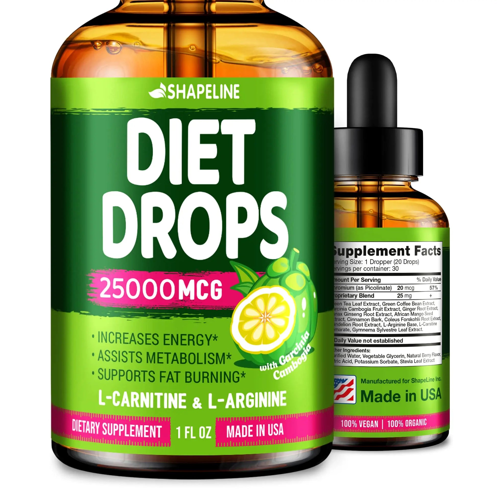 SHAPELINE Weight Loss Drops - Diet Drops 1 Fl Oz & 2 Fl Oz - Made in The USA - Appetite SHAPELINE Au supplements