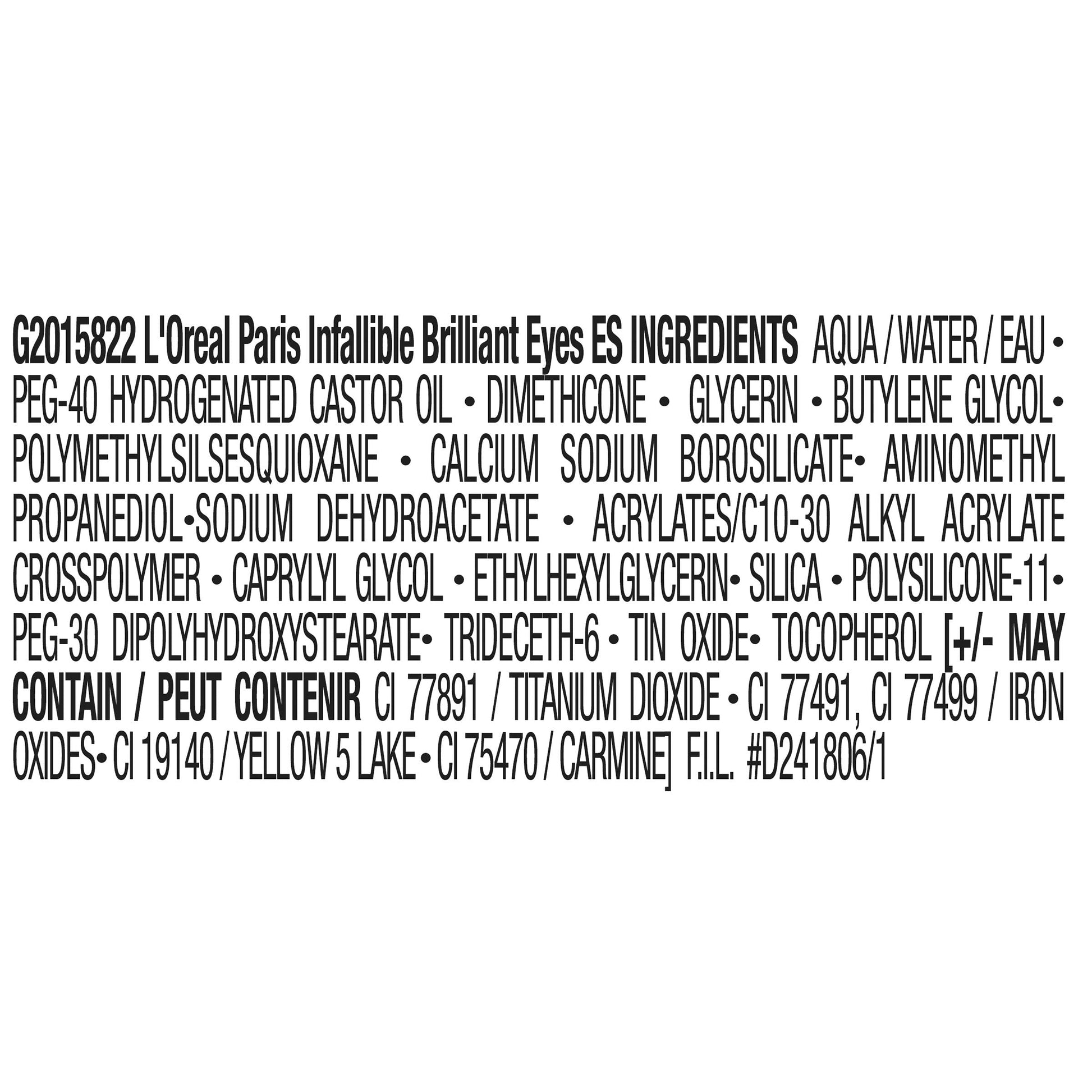 L'Oreal Paris Brilliant Eyes Shimmer Liquid Eye Shadow, Longwearing Lasting Shimmer, Crease Resistant, Flake-Proof, Precision Applicator, Quick Dry, Non-Greasy, Amethyst Quartz, 0.1 oz. L'Oreal Paris Au supplements