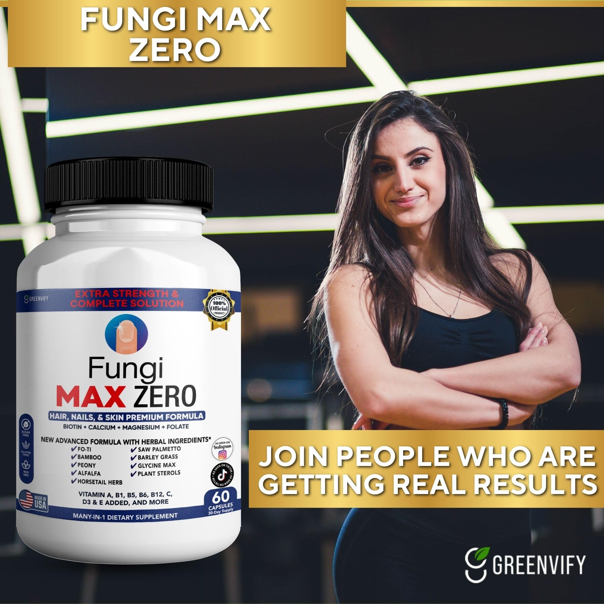 GREENVIFY Fungi Max Zero Hair, Nails & Skin Supplement. (1) GREENVIFY Au supplements