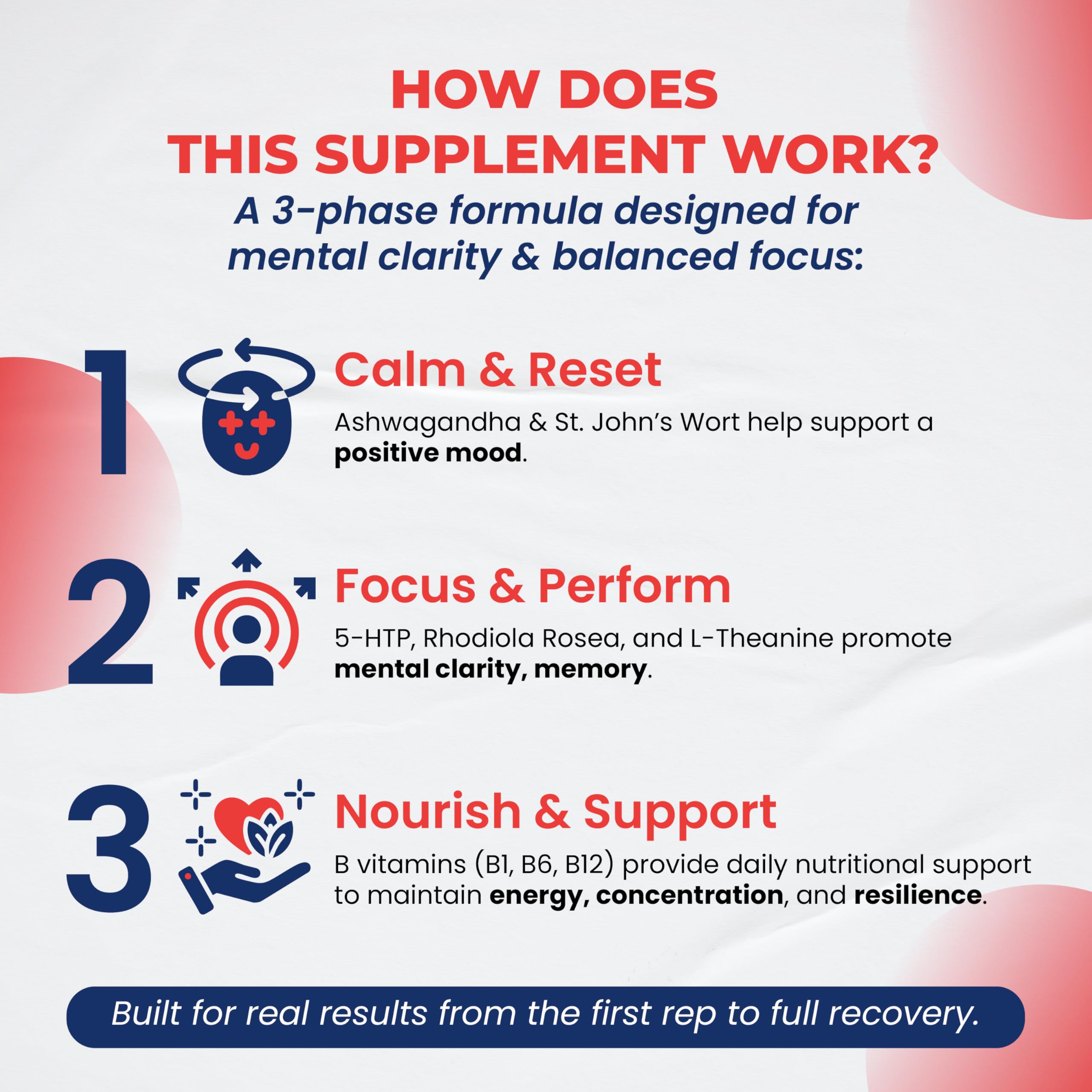Dopamine Focus Supplement Ashwagandha 5-HTP Rhodiola Rosea St. John's Wort - Increase Memory Clarity Focus Restore Relax with VIT B1, B6, B12, L-Theanine ULTRA HERBS Au supplements