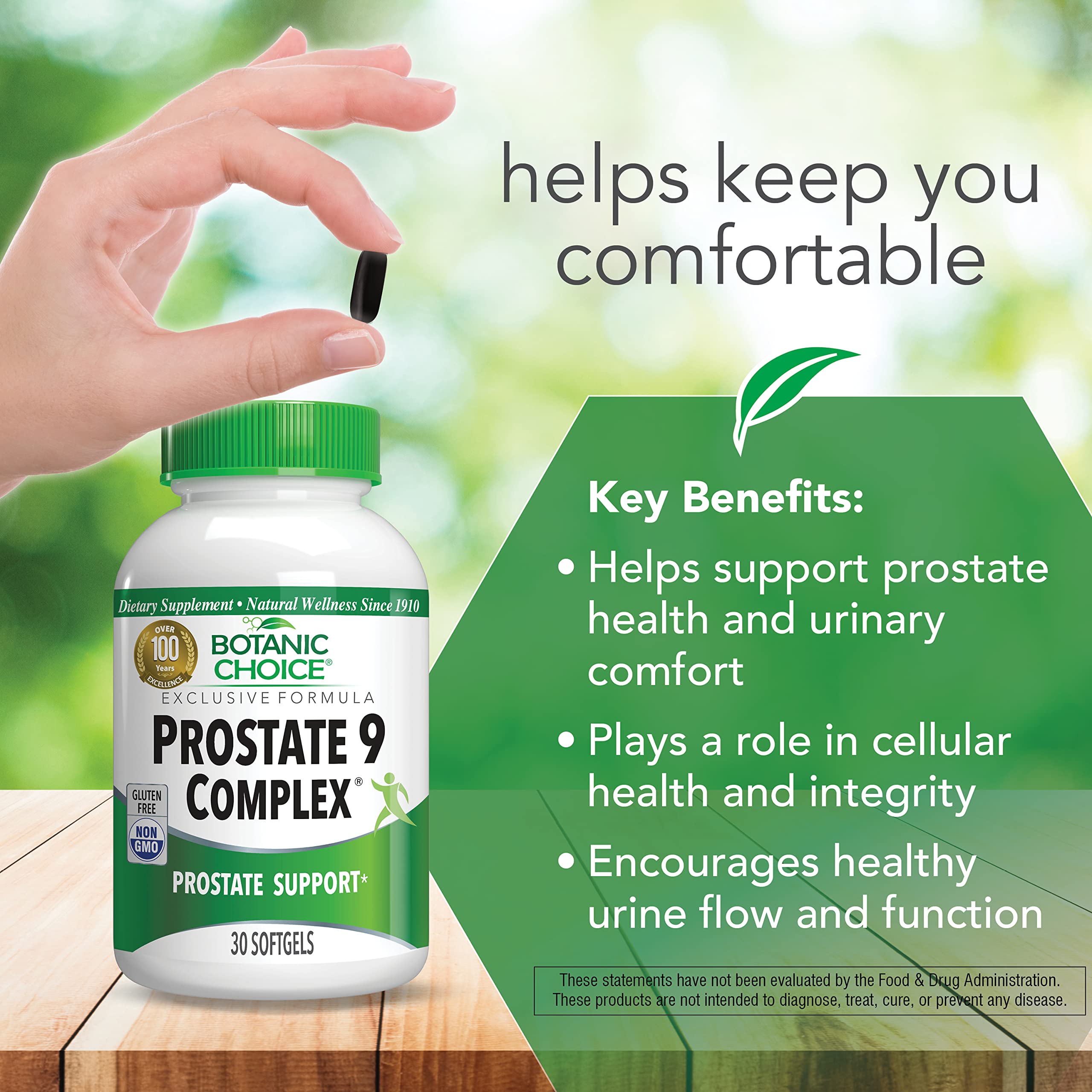 Botanic Choice Mega Fruits and Veggies Blend (60 Capsules) + Prostate 9 Complex (30 Softgels) Bundle - Energy Balance & Superfood Supplement + Urinary Flow & Cellular Health Botanic Choice Au supplements