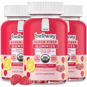 Bellway Super Fiber Gummies for Adults (3 Pack) - Sugar Free Organic Fiber Supplement Bellway Au supplements