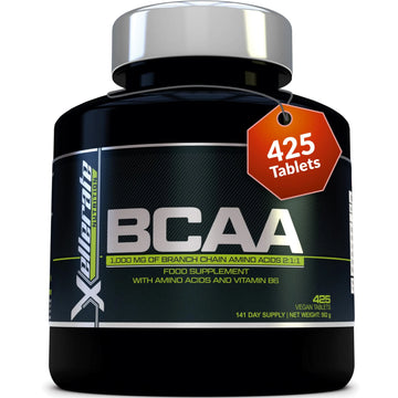 BCAA 1000mg - 425 Vegan Tablets - 3000mg Daily Serving - 141 Day Supply - 2:1:1 BCAAs Xellerate NUTRITION Au supplements