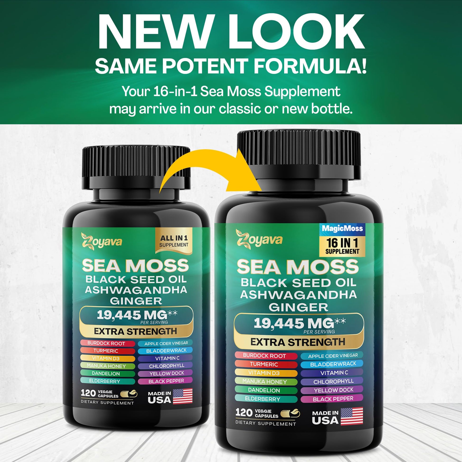 Zoyava Sea Moss 7000mg Black Seed Oil 4000mg Ashwagandha 2000mg Turmeric Zoyava Au supplements
