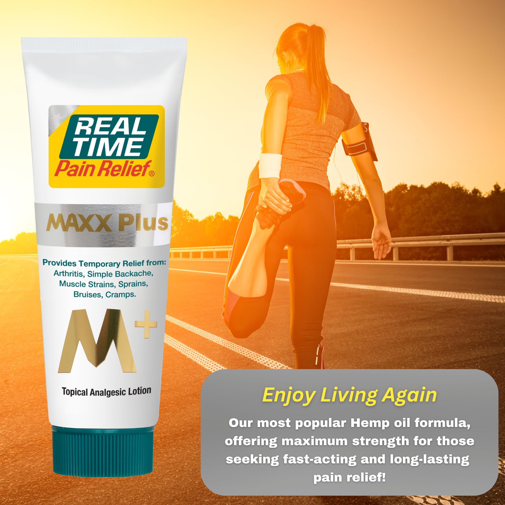 Real Time Pain Relief MAXX Plus - 7oz Tube | Intensive Formula with 19 Natural Ingredients Including Hemp Oil | Fast-Acting Relief for Muscle Pain, Arthritis, Backaches, and More Real Time Pain Relief Au supplements