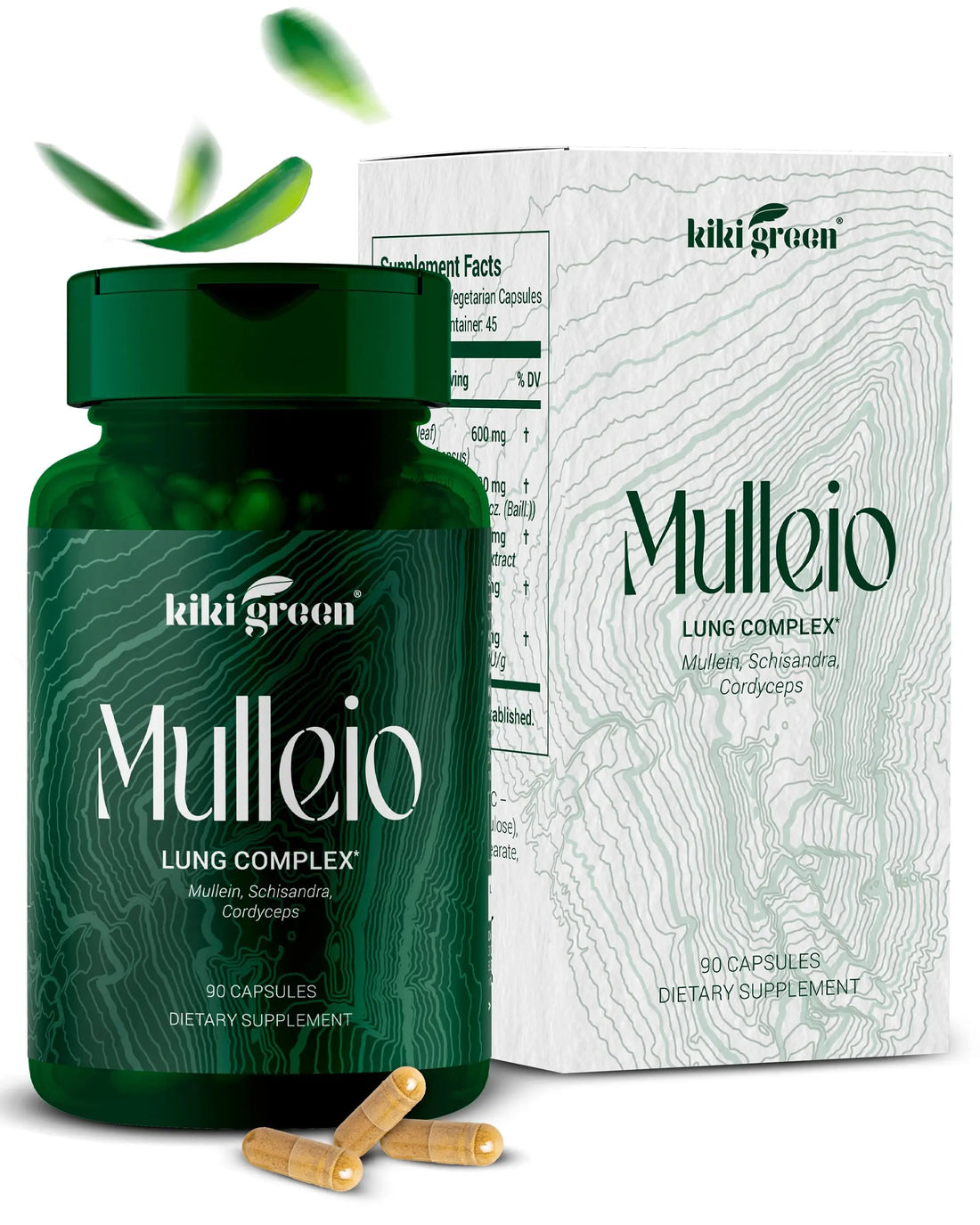 KIKI Green MULLEIO Lung Health Capsules: Herbal Supplement for Lung Cleanse, Better KIKI Green Au supplements