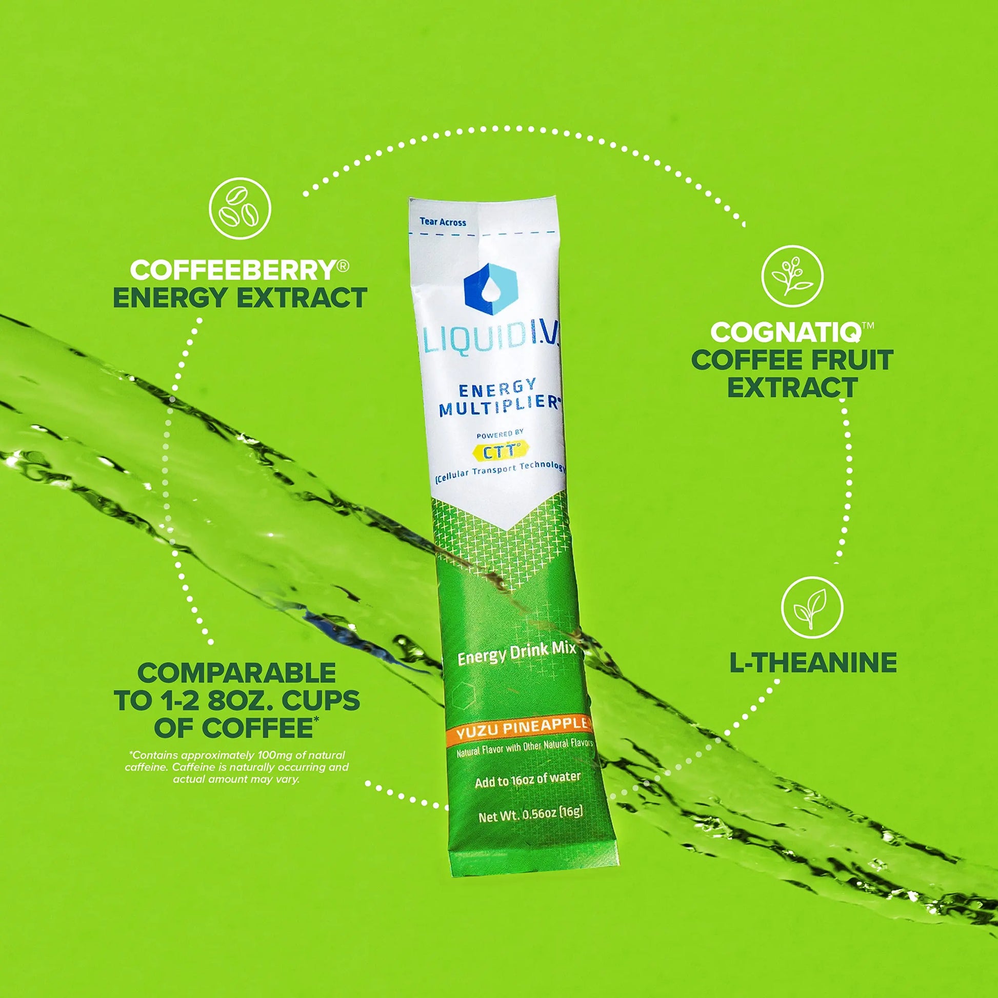 Liquid I.V. Hydration + Energy Multiplier - Yuzu Pineapple - Hydration Powder Packets Liquid I.V. Au supplements