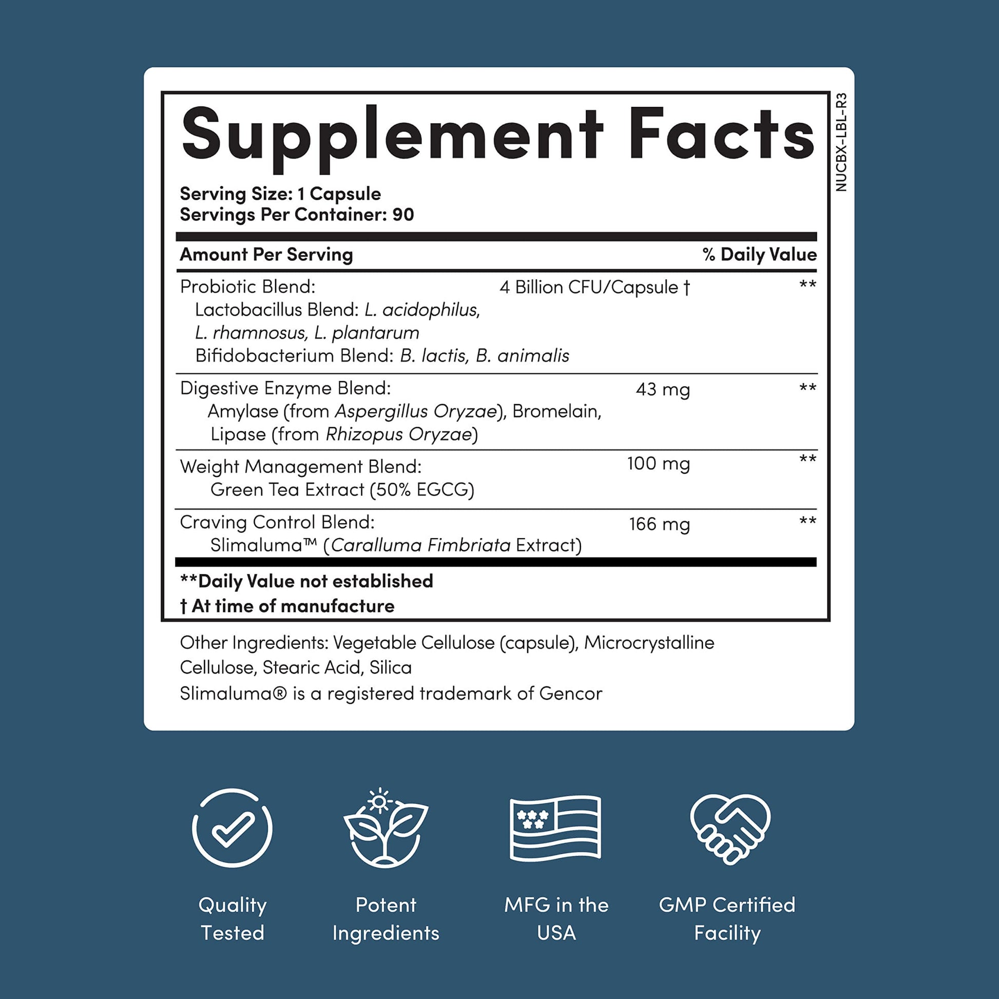 Nucific® Bio-X4 4-in-1 Weight Management Probiotic Supplement, 90 Count. Nucific Au supplements
