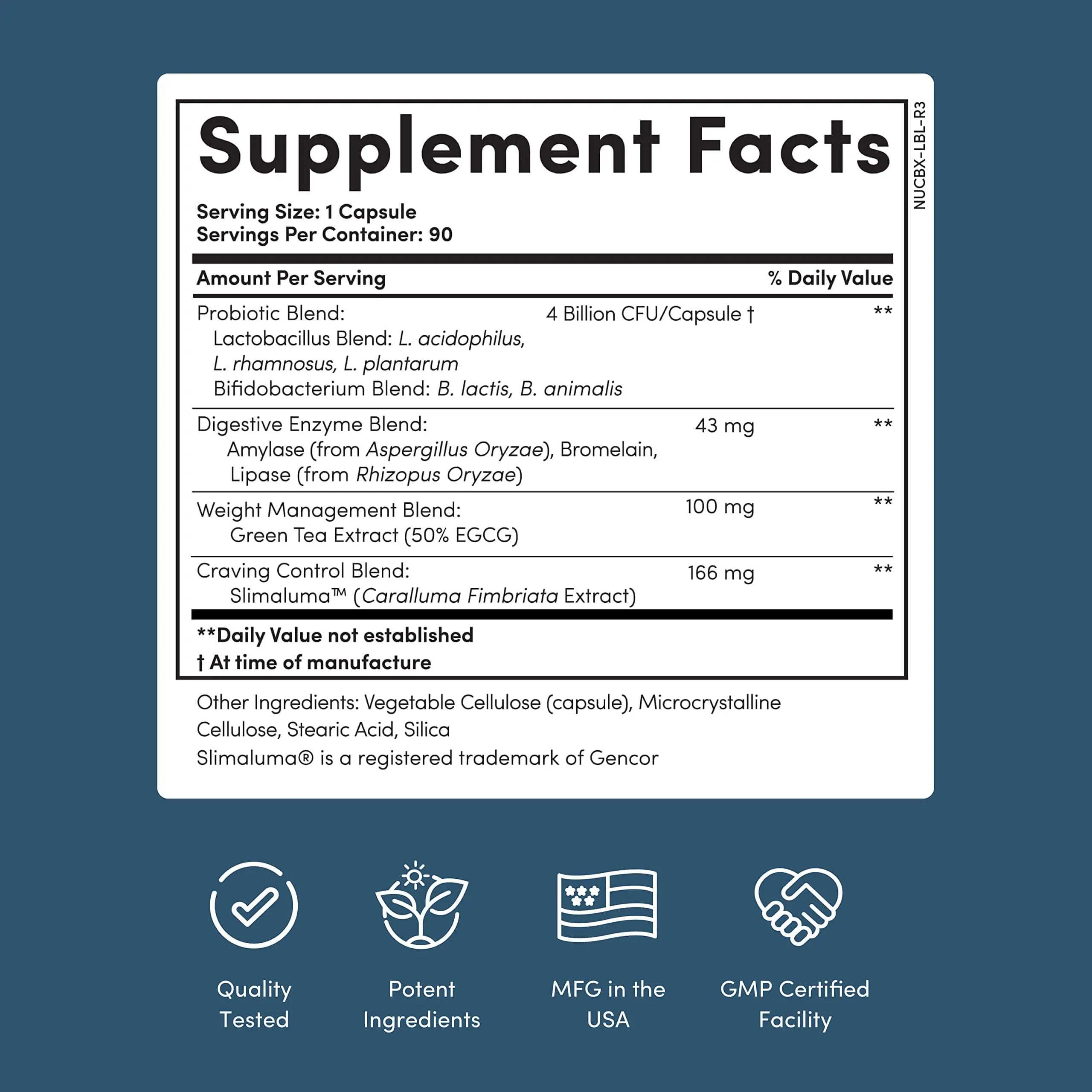 Nucific® Bio-X4 4-in-1 Weight Management Probiotic Supplement, 90 Count. Nucific Au supplements