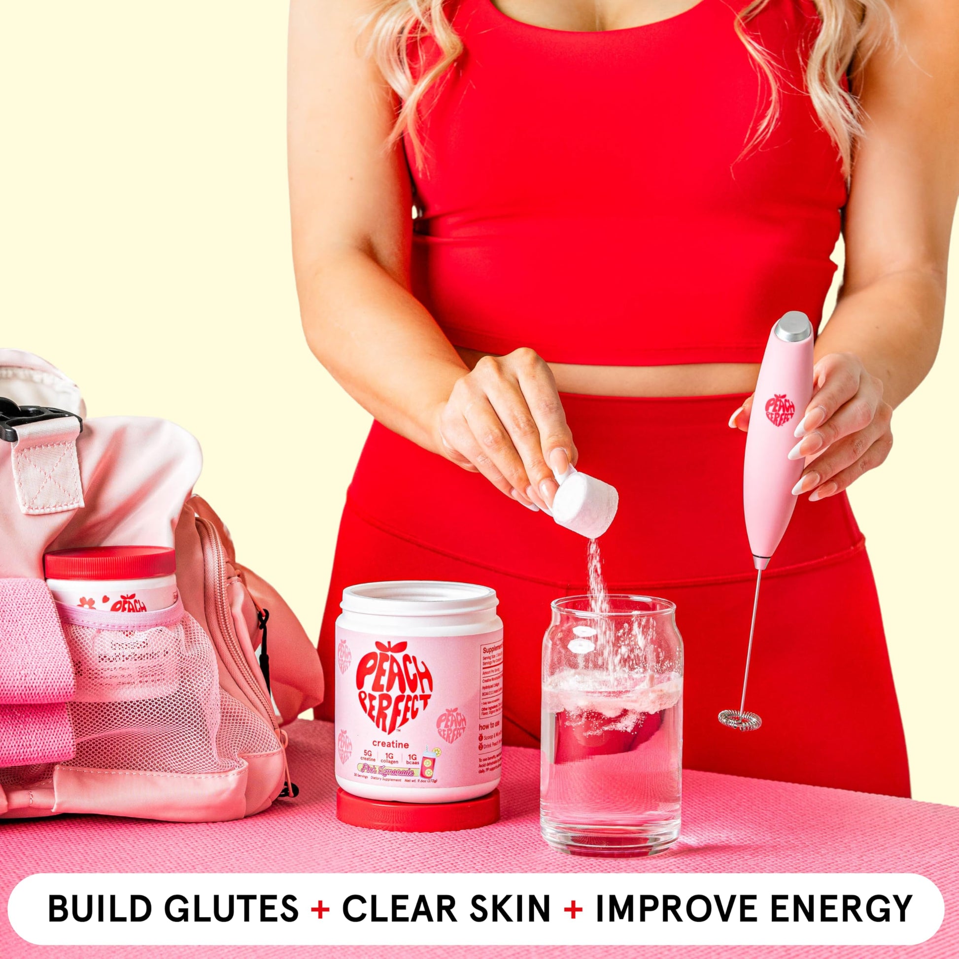 Peach Perfect Creatine Blend for Women – Micronized Creatine Monohydrate with BCAA & Collagen for Glute Strength Support – Strawberry Acai – 30 Servings Peach Perfect Au supplements