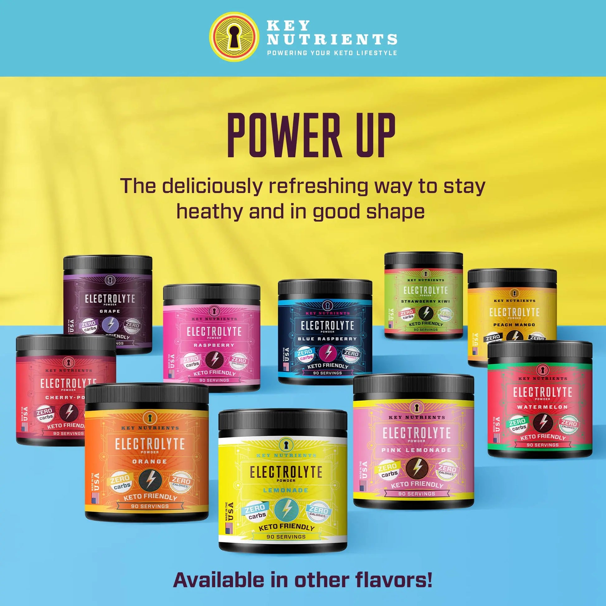 Key Nutrients Electrolytes Hydration Powder - Refreshing Lemonade Drink Mix KEY NUTRIENTS Au supplements