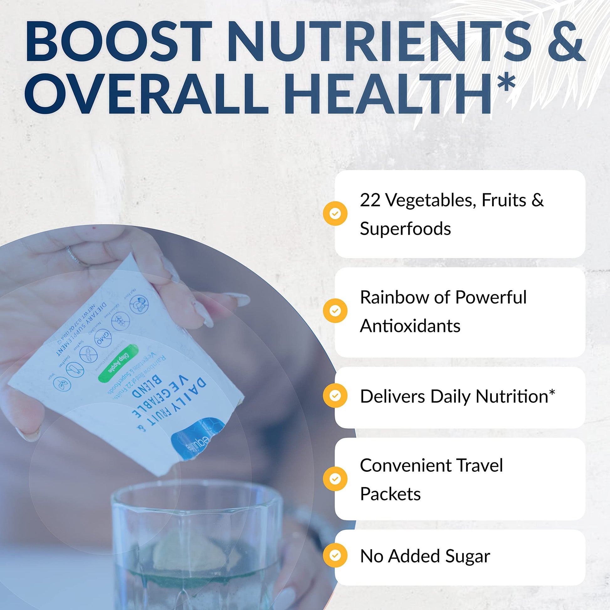 Equilife Daily Fruit & Vegetable Blend, Superfood Antioxidant Supplement, Crisp Apple Flavor with Vitamin C, Fiber, and 9 Essential Amino Acids, Supports Energy, Vegan, 14 Single Serve Packets Equilife Au supplements