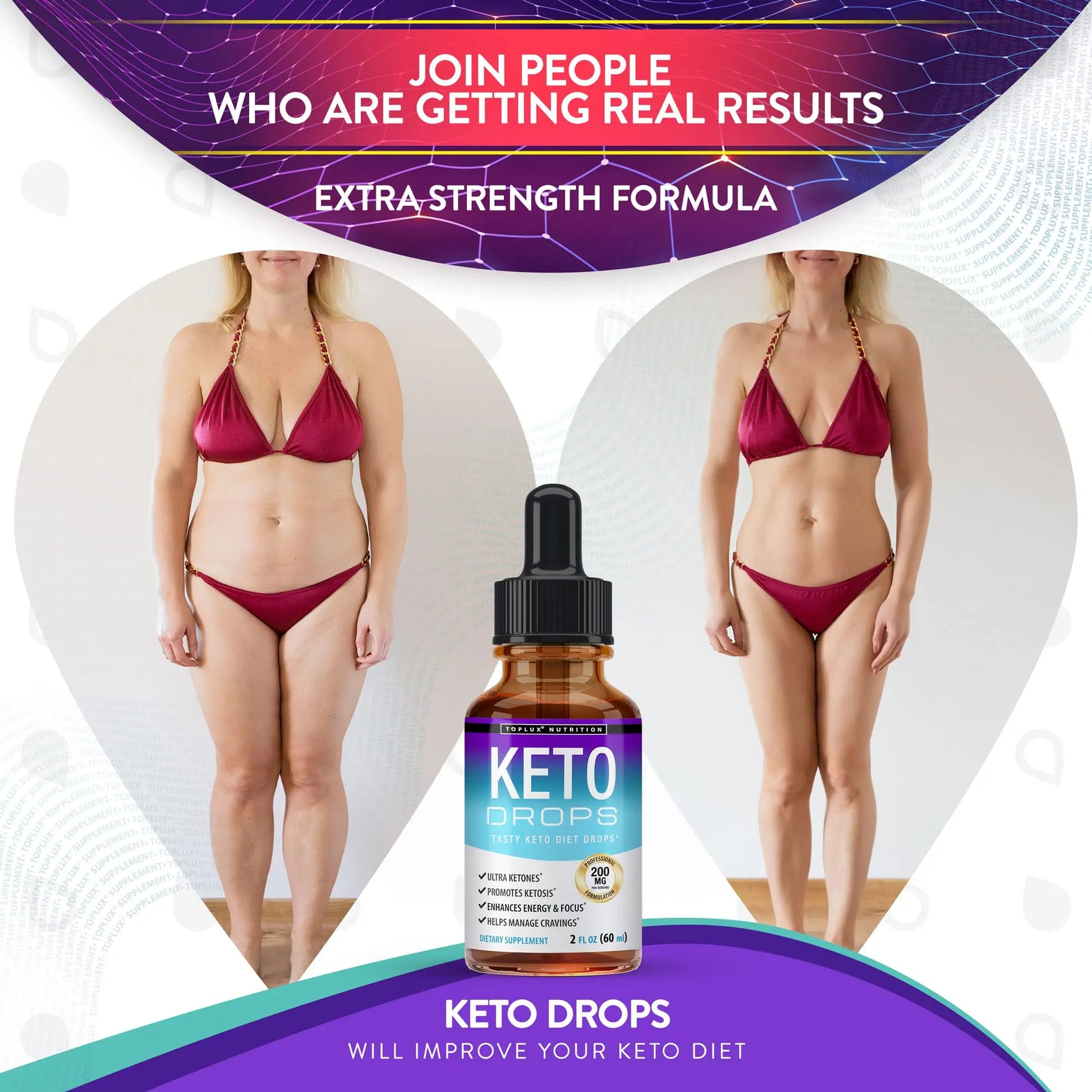 Keto Diet Drops Weight Loss Ketogenic Supplement - Premium Fat Burner Formula Toplux Au supplements