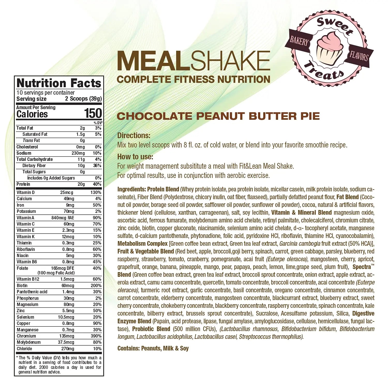 Fit & Lean Meal Shake Meal Replacement with Protein, Fiber, Probiotics and Organic Fruits Fit & Lean Au supplements
