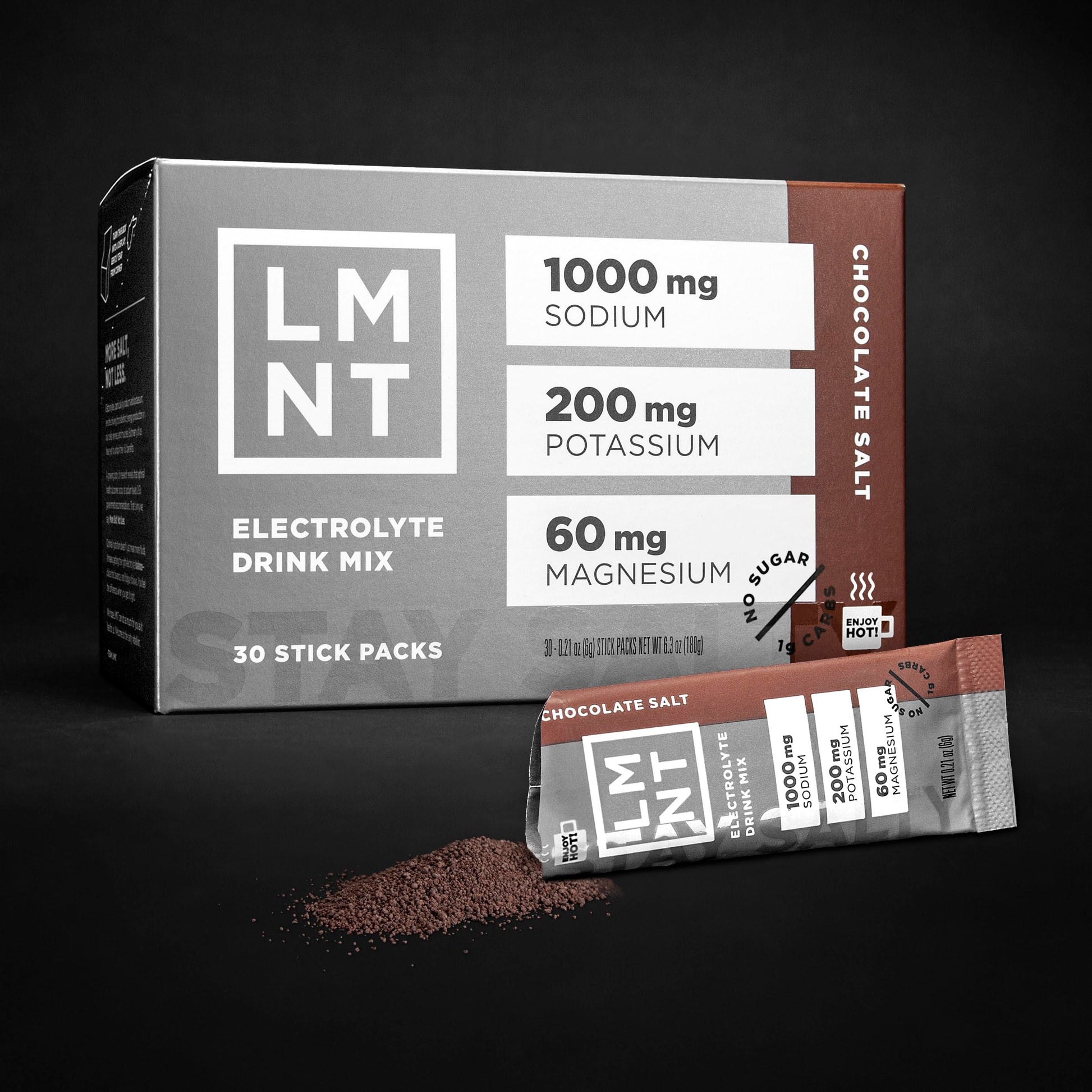 LMNT Zero-Sugar Electrolytes - Hot Chocolate Salt - Hydration Powder Packets Drink LMNT Au supplements