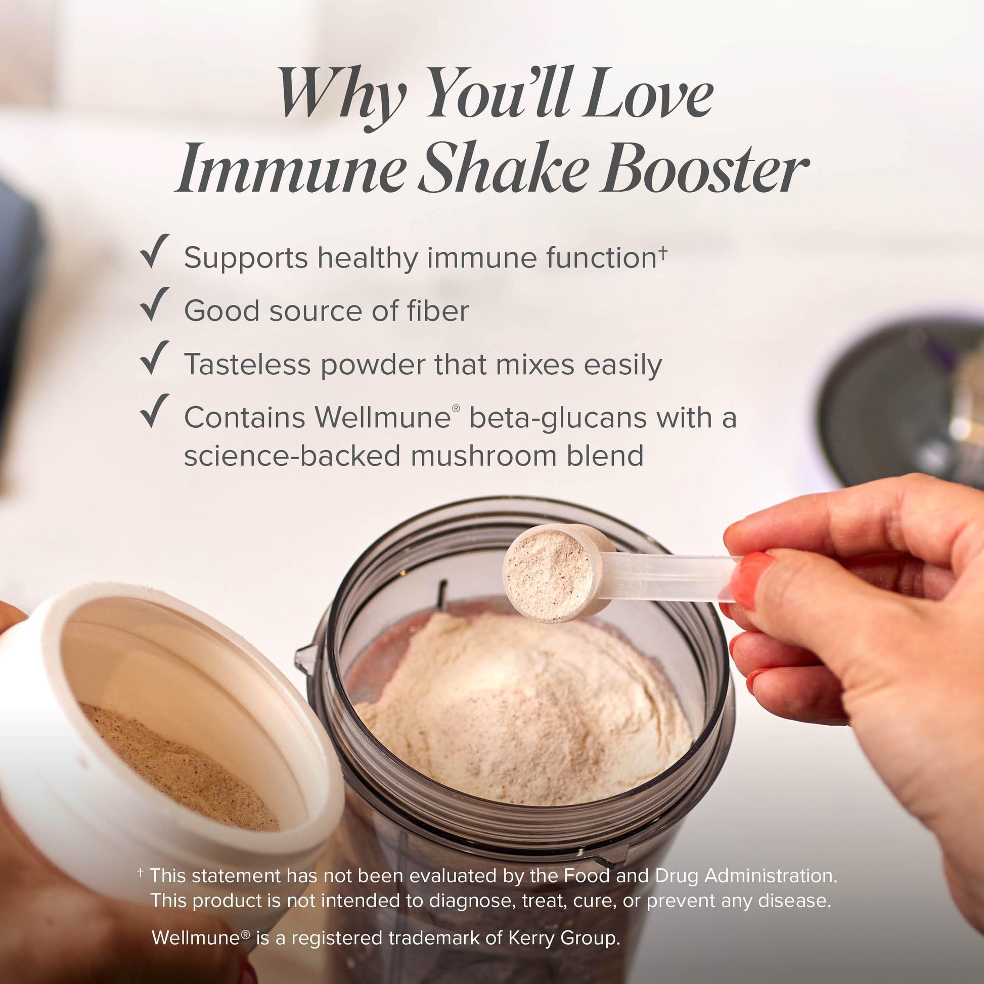 Isagenix Immune Shake Booster - Supports Healthy Immune Function with Wellmune® Beta-Glucans & Mushroom Blend - Unflavored Powder for Easy Mixing - Good Source of Fiber - No Artificial Ingredients Isagenix Au supplements