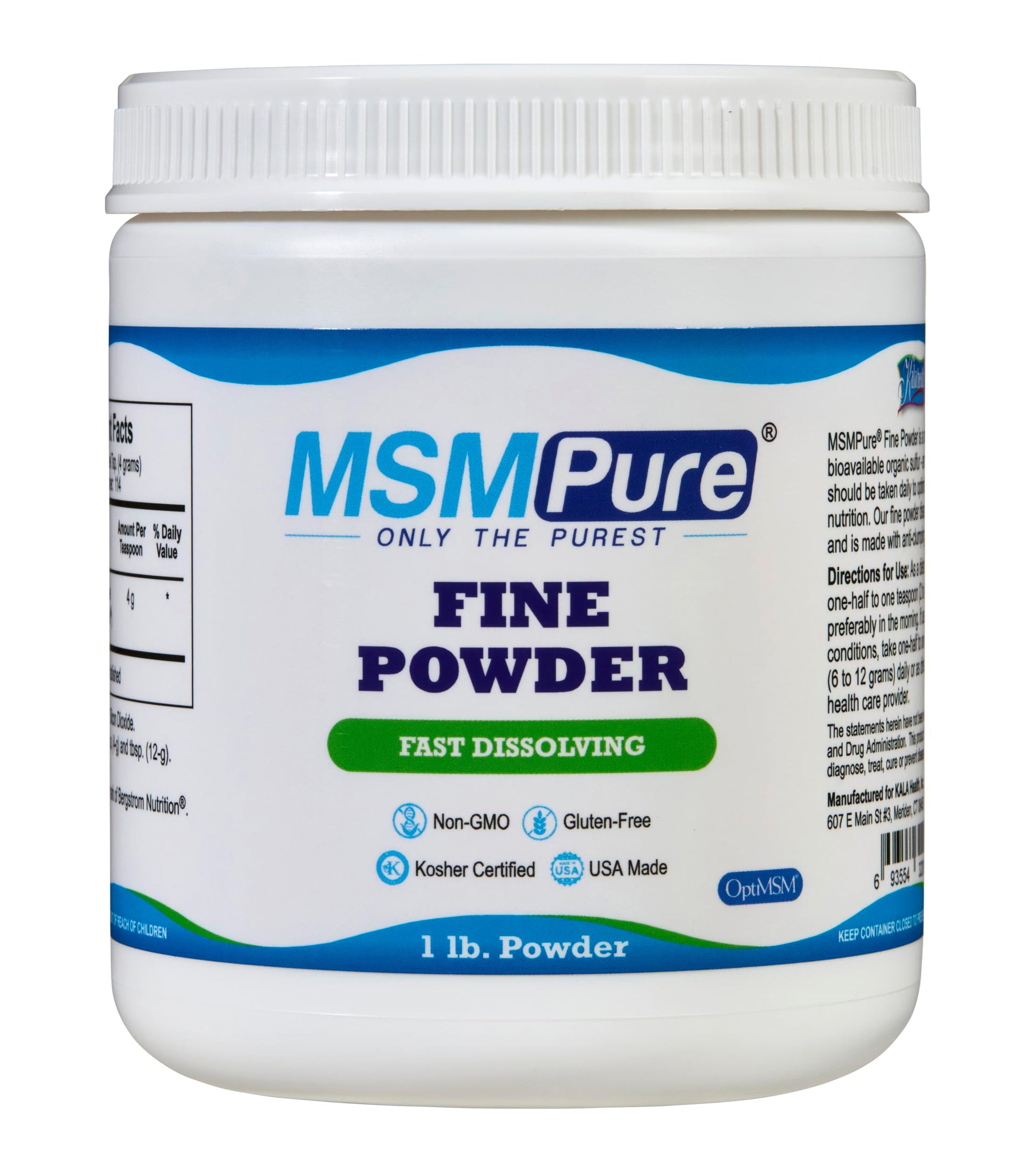 KALA HEALTH MSMPure Fine Powder 1lb and Muscle & Joint Cream 2oz Bundle KALA HEALTH Au supplements