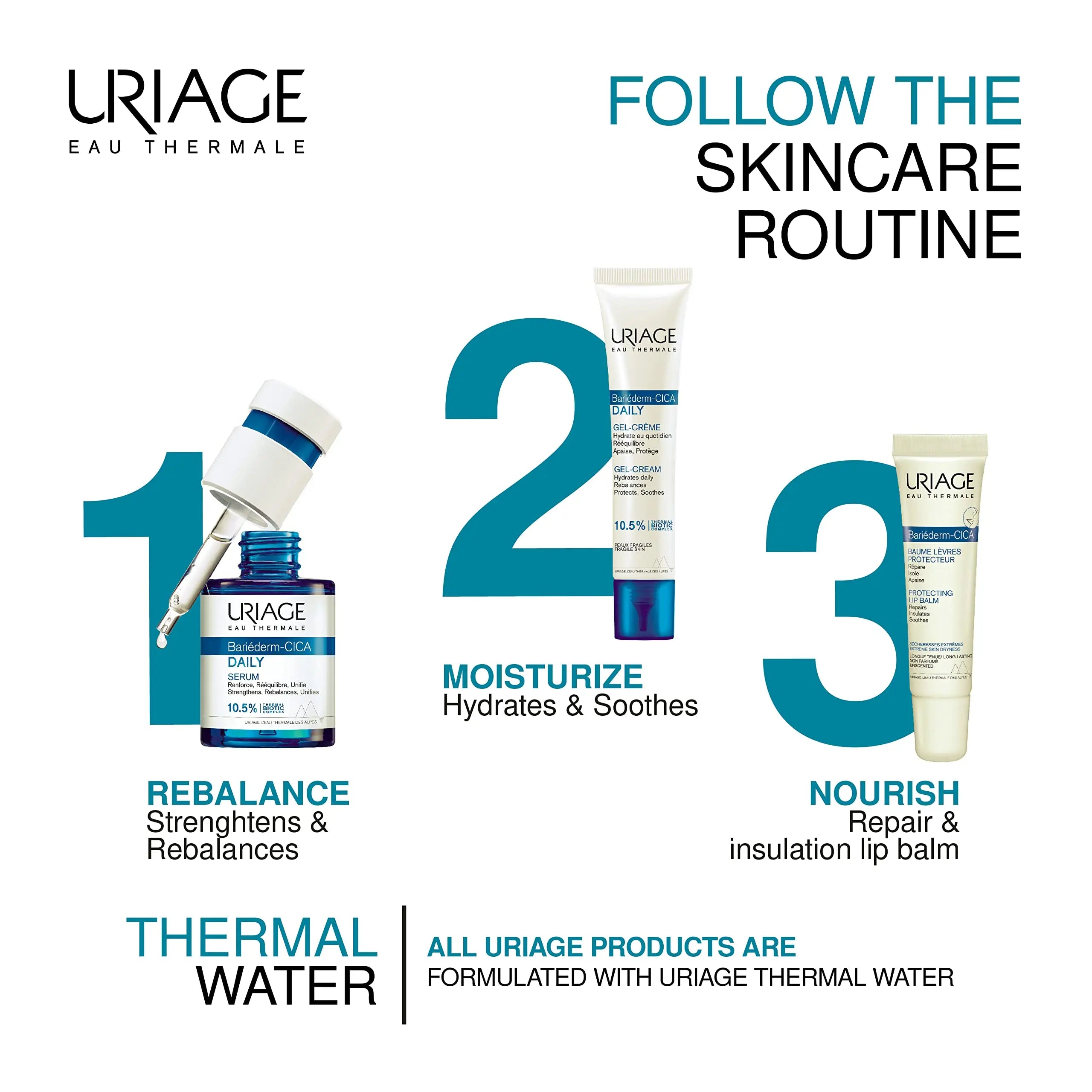 Uriage Bariéderm-cica Daily Serum 1 fl.oz. | Anti-Aging Face Serum that Prevents Fine Uriage Au supplements