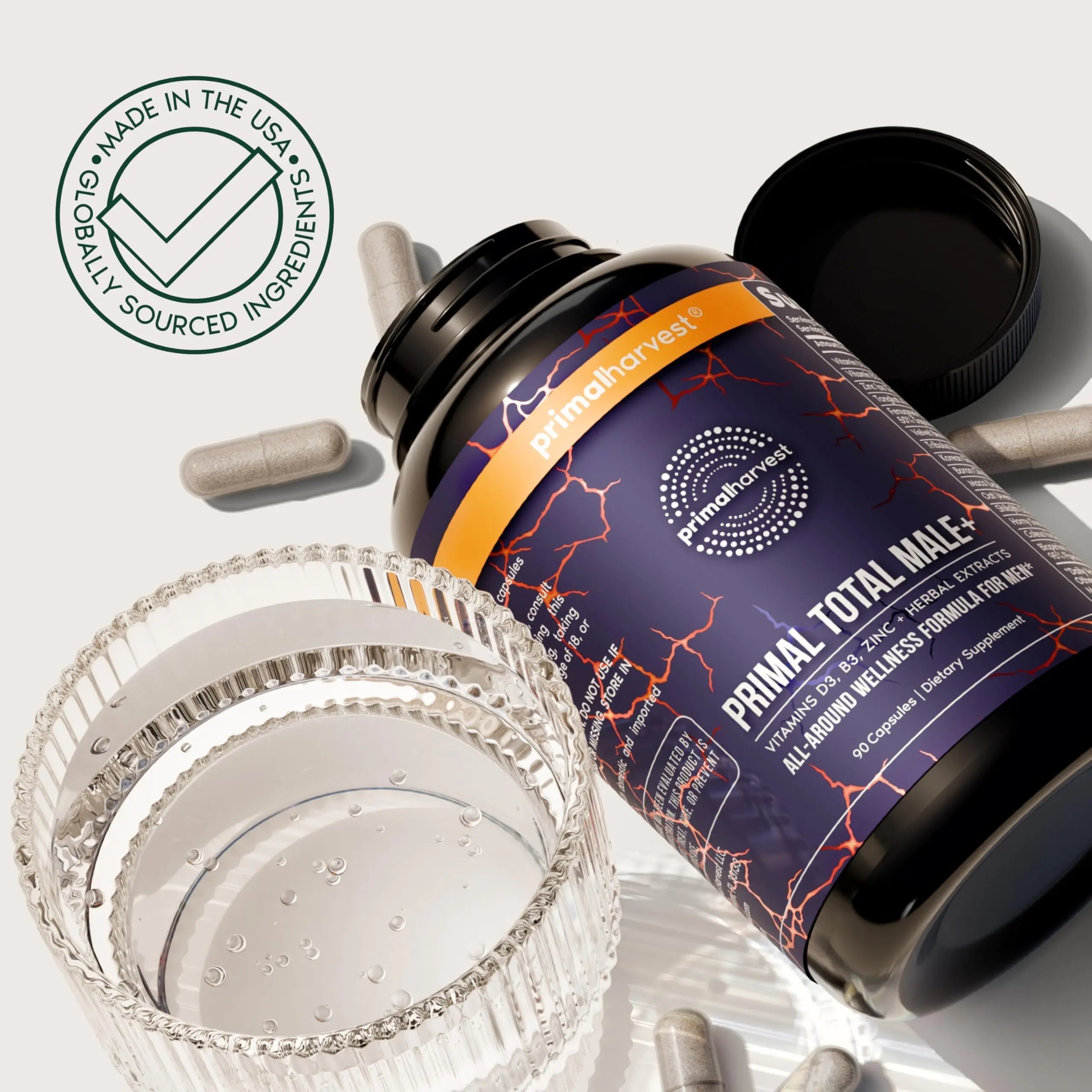 Primal Harvest Total Male+ Multivitamin for Men Vitamins, Minerals and Herbal Support for Energy, Vitality, Immune Health Primal Harvest Au supplements