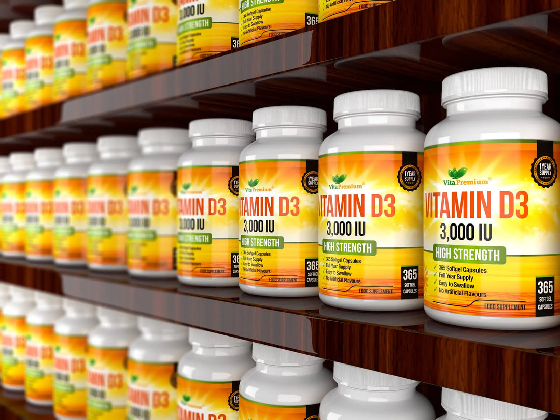 Vitamin D 3,000 IU, High Strength Vitamin D3 Supplement, 365 Easy to Swallow Softgels Vita Premium Au supplements