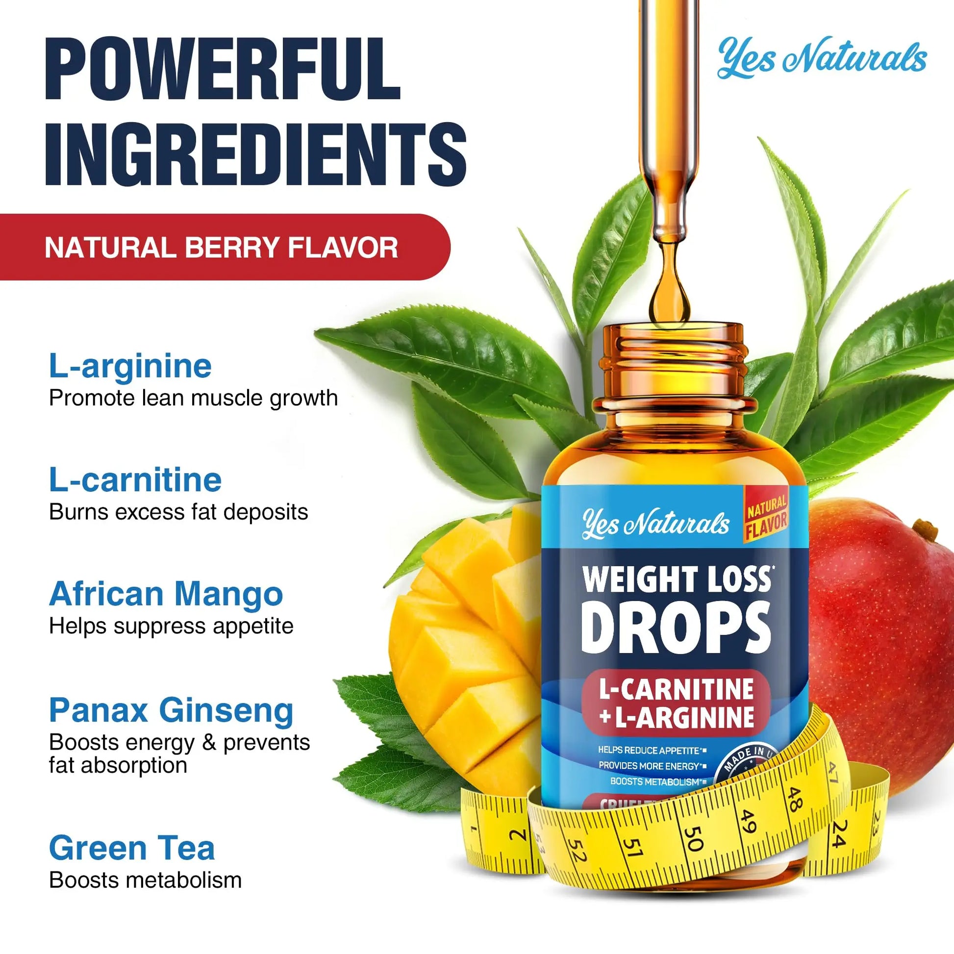 YES NATURALS! Weight Loss Drops - Natural Metabolism Booster & Appetite YES NATURALS! Au supplements