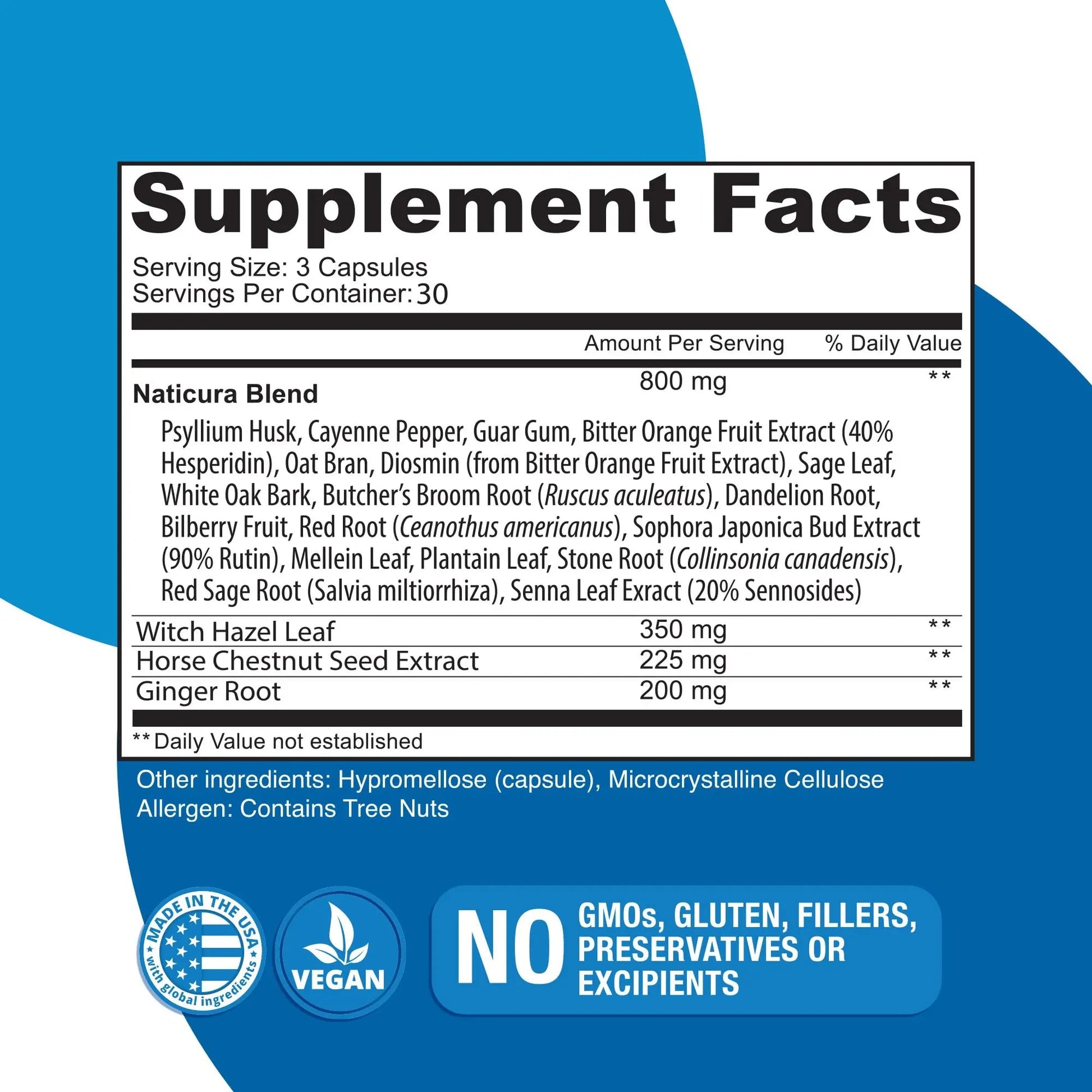 Naticura Hem-Control - Fast Effective Hemorrhoid Treatment Supplement - Powerful Formula to Promote Symptom Relief, Shrinking of Hemorrhoids, Ease Discomfort - 90 Vegan Capsules - Made in USA Naticura Au supplements