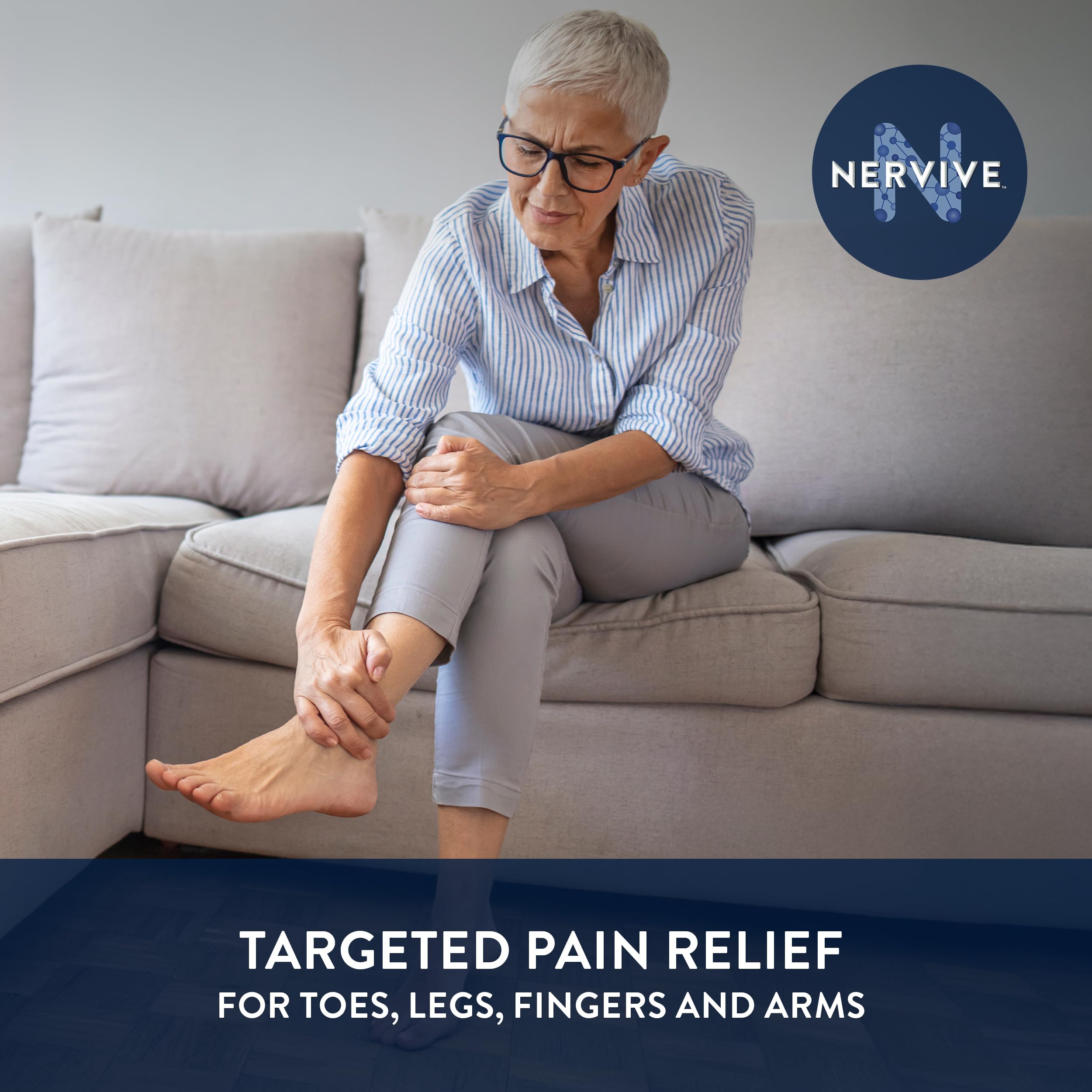Nervive Pain Relieving Spray, Lidocaine Spray, Nervive Pain Relief, Lidocaine Topical, Foot Pain, Leg Pain, Hand Pain, Max Strength Formula, for Hard to Reach Areas, 4.5oz Nervive Au supplements