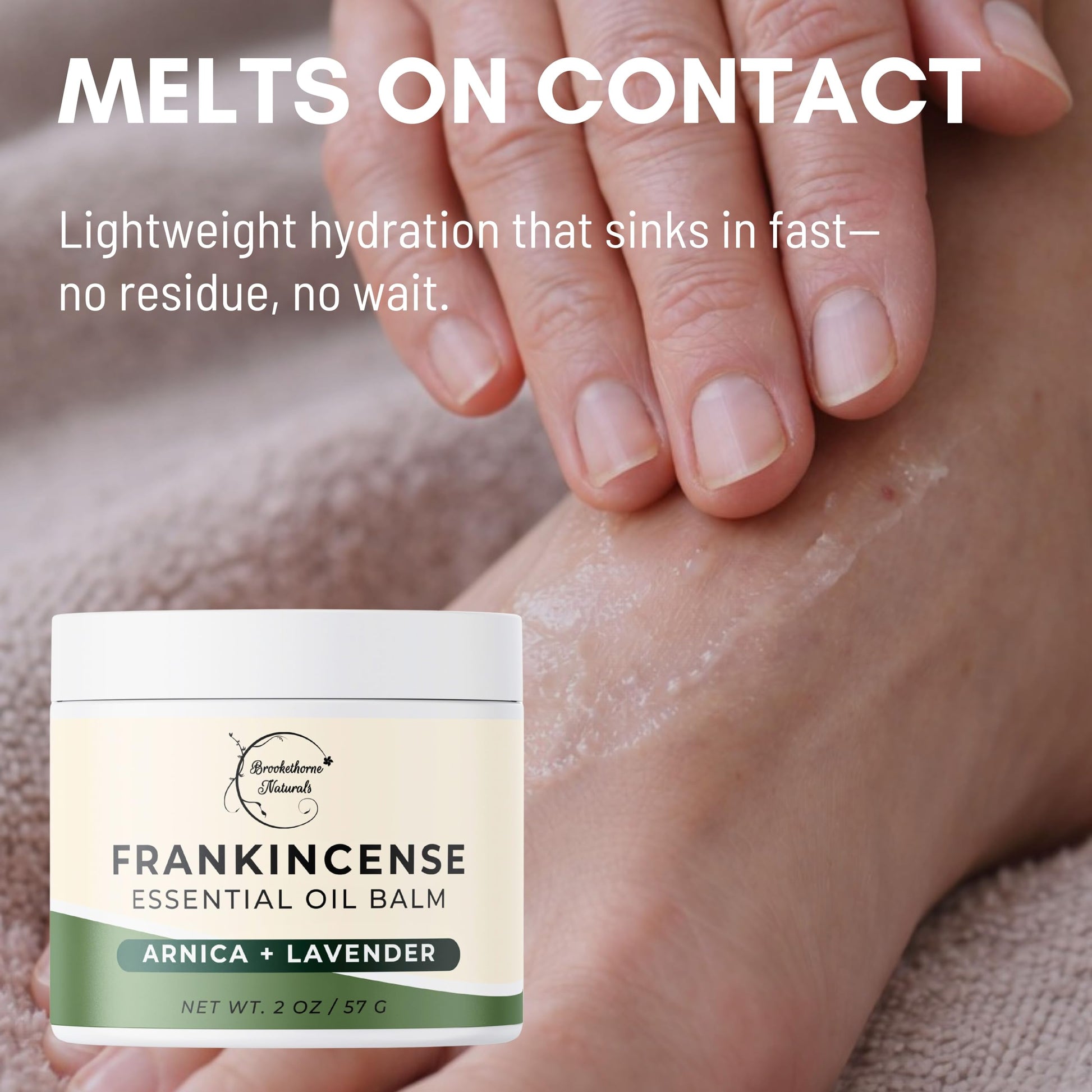 Brookethorne Naturals Frankincense Balm | Frankincense Essential Oil Balm for Skin Hydration | Soothing Muscle & Joint Support | Boswellia Extract, Arnica Montana, Castor Oil & Lavender 2oz Brookethorne Naturals Au supplements