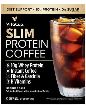 VitaCup Slim Protein Coffee for Diet Support, Instant Coffee w/Whey Protein Powder VitaCup Au supplements