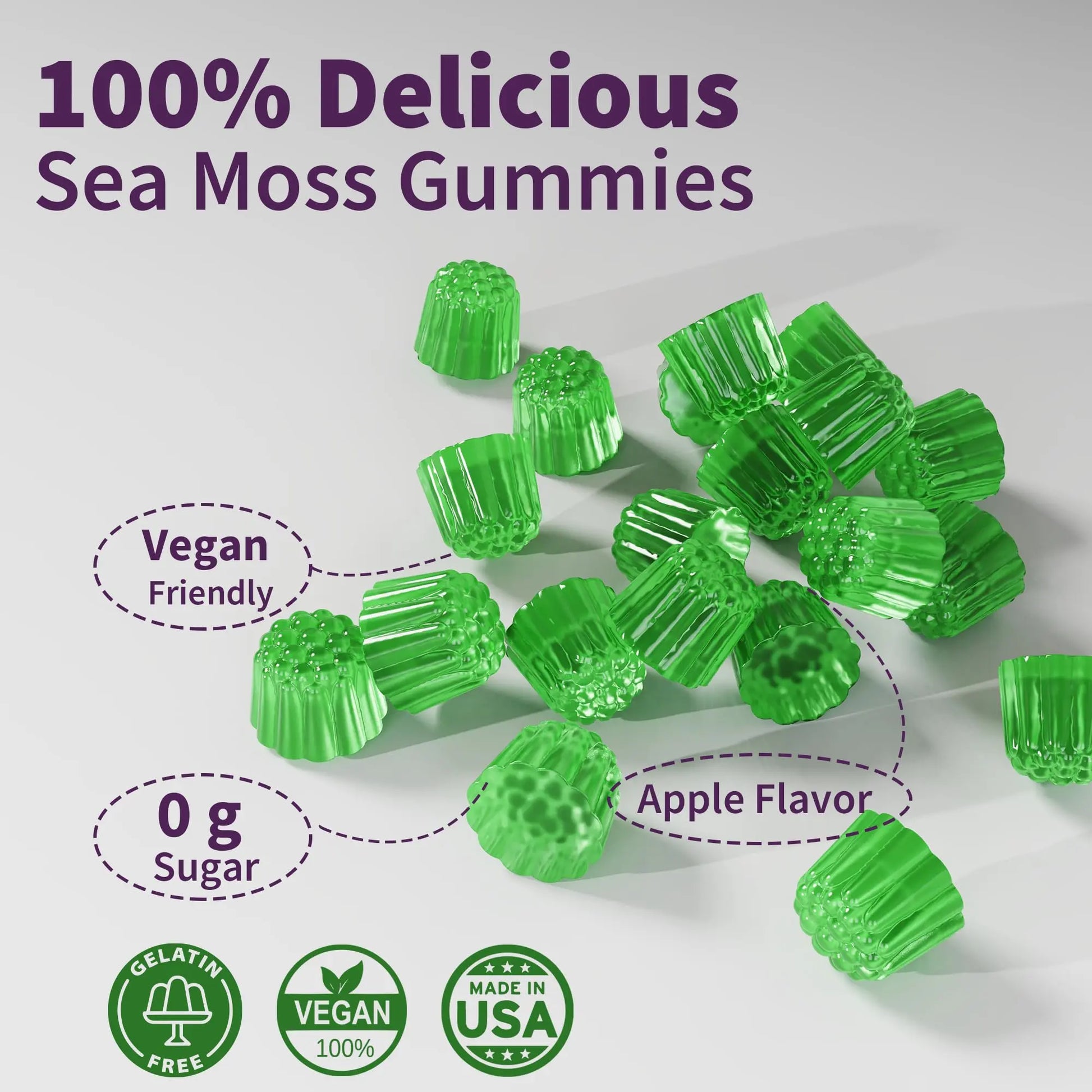 Sea Moss Supplement 5000mg, Sugar Free Sea Moss Gummies, Irish Sea Moss EnvyDeal Au supplements
