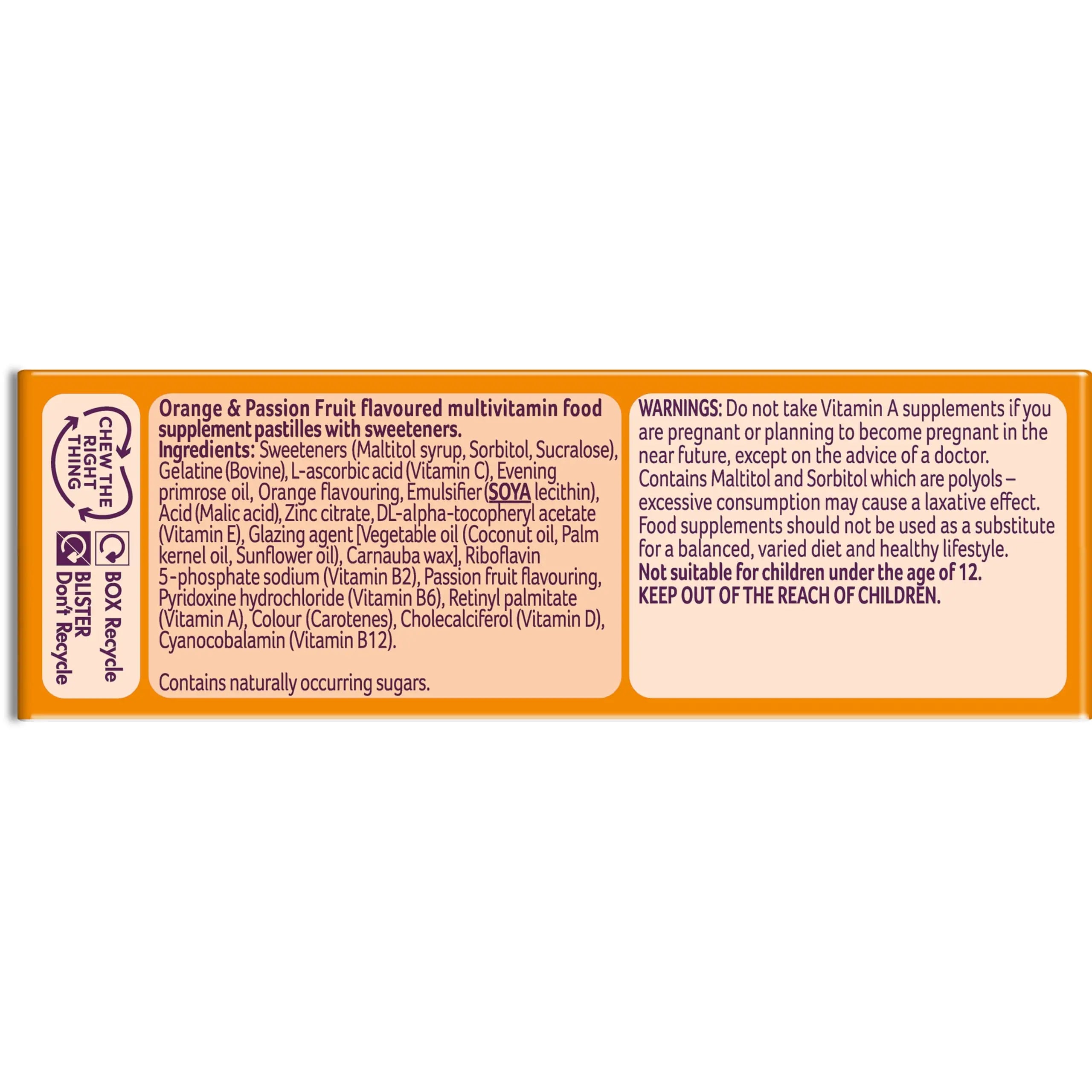 Bassetts Vitamins 12-18 EPO Orange & Passion Fruit 30's, 94.2 g, Orange and passionfruit Bassetts Vitamins Au supplements