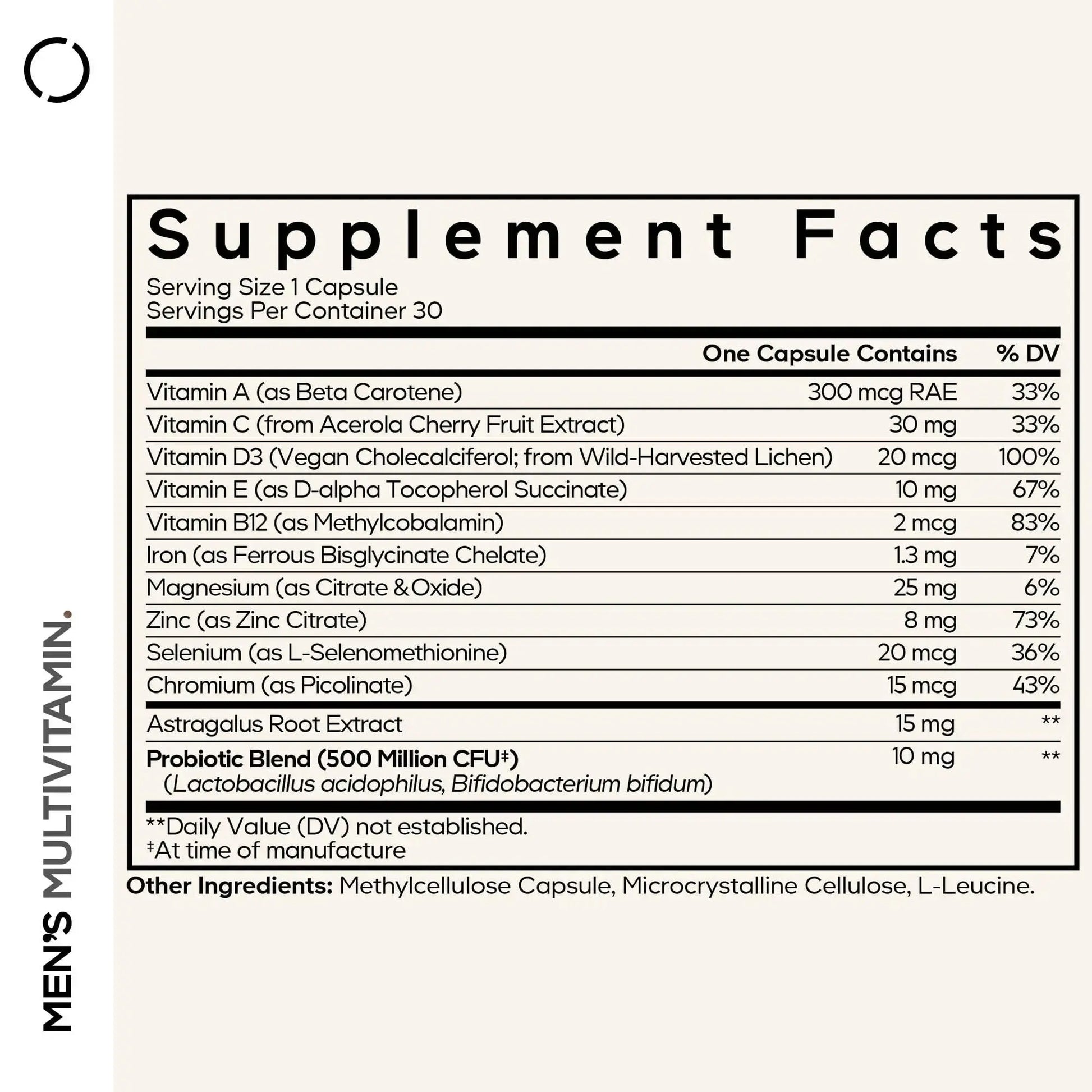 Codeage Men's Multivitamin - Daily Vitamins for Men with Vitamin A, C, D3, E, B12, Magnesium, Zinc, Iron, Chromium Codeage Au supplements