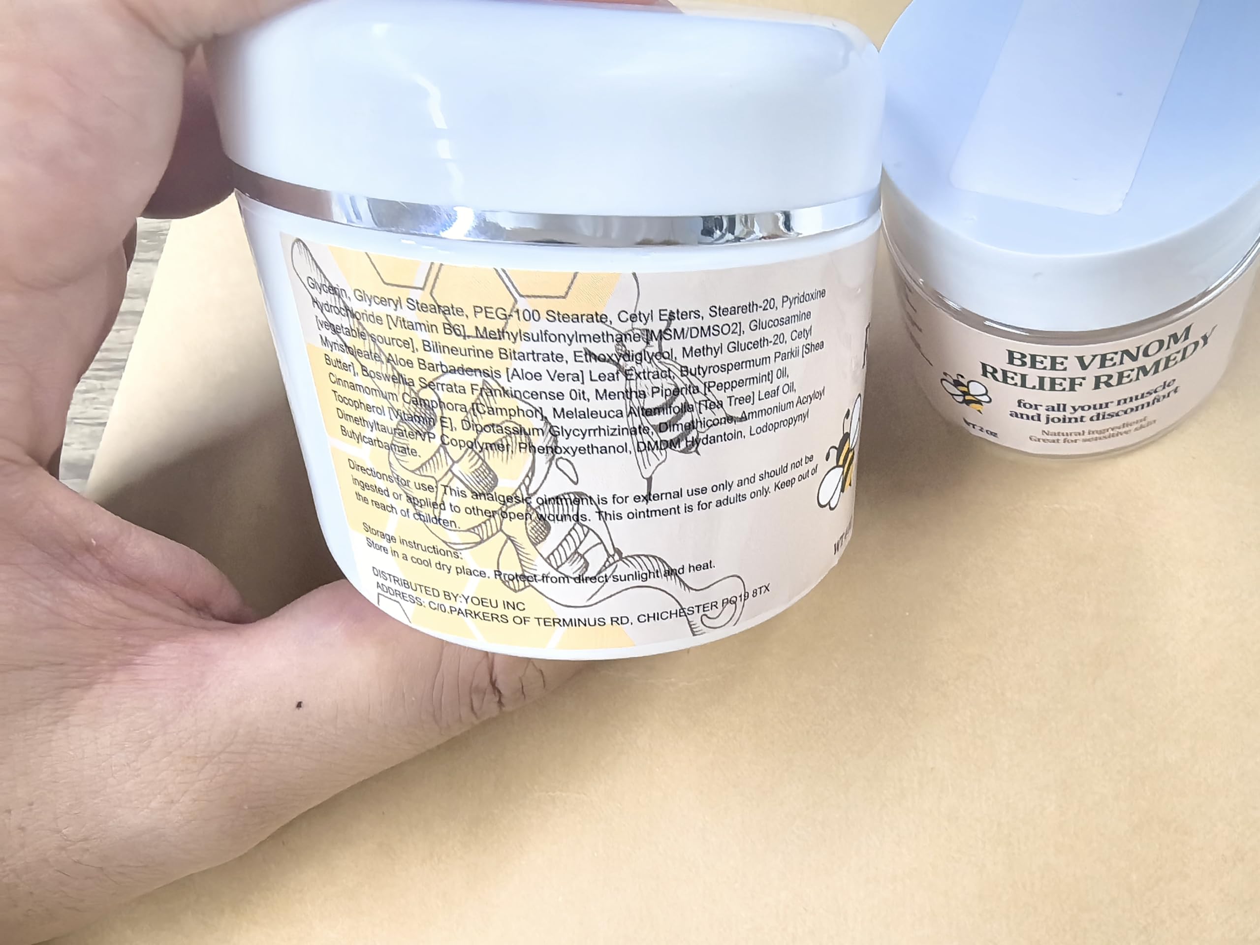 Natural Organic Bee Venom Muscle & Joint Cream, Extra Effective Muscle & Joint Care, for Neck, Hand, Feet, Knee, Muscles, Shoulder, Wrist, Elbow, Ankle, Foot Aches, Arnica, Vitamin B6 KOKOMAANE Au supplements