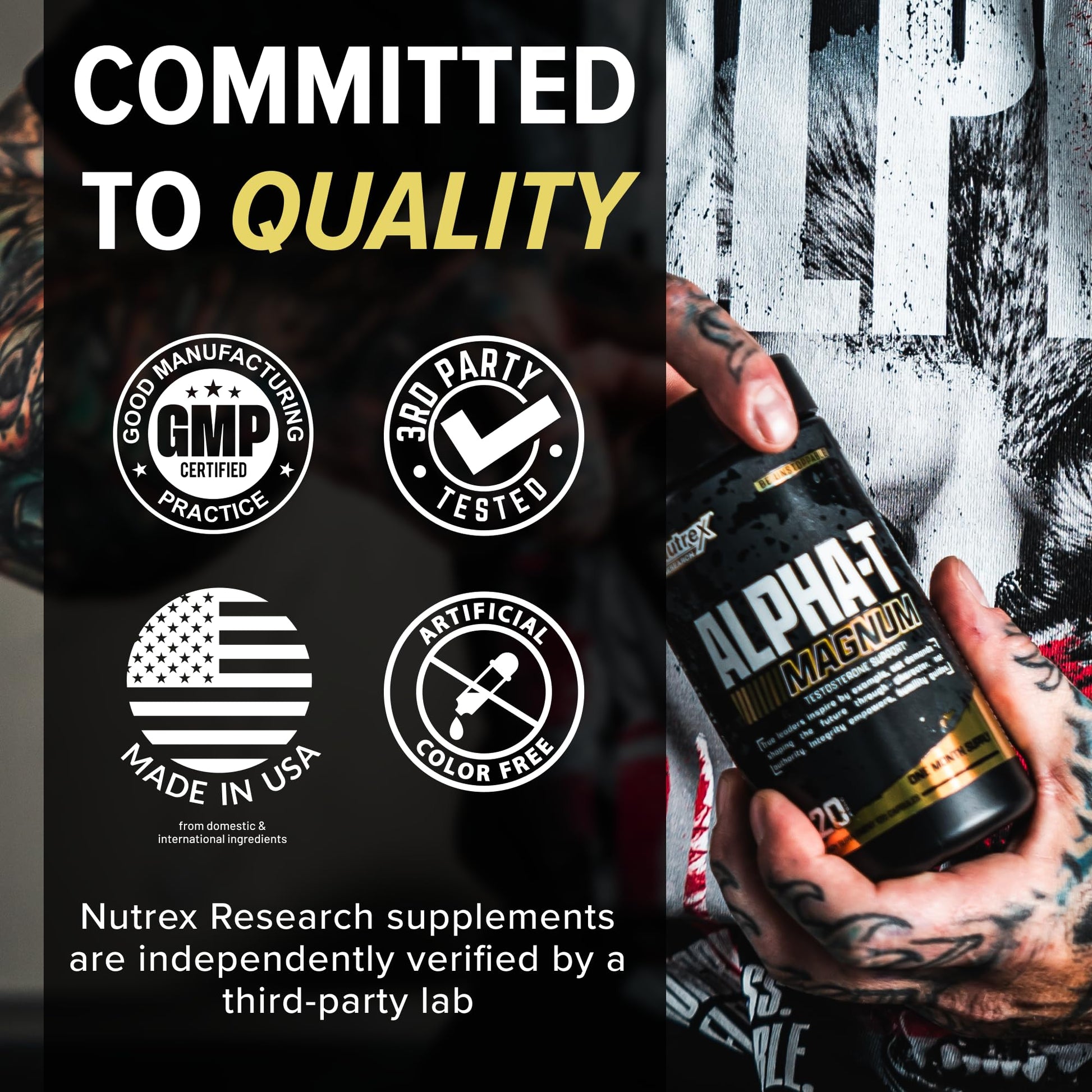 Nutrex Research Alpha-T Magnum Testosterone Support for Men | Anabolic Supplement with Tongkat Ali, Fadogia Agrestis, Shilajit and Ashwagandha | Muscle Builder for Strength, Growth & Hormone Balance Nutrex Research Au supplements