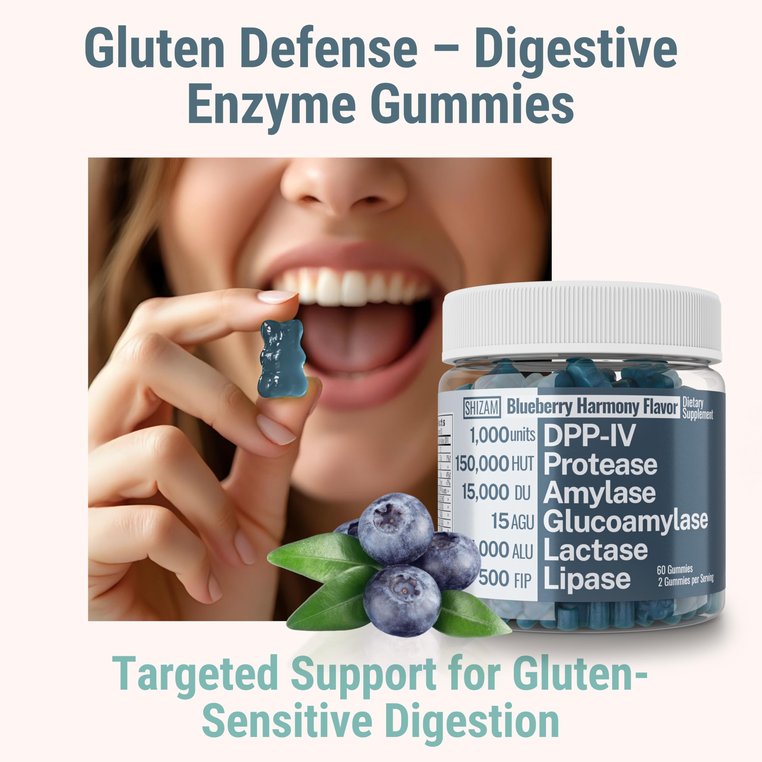 Gluten & Lactase Digestive Enzyme Gummies – Lactase Pancreatic Enzymes with DPP‑IV Lipase Gluco‑Amylase Lactase, Drops Chewables Capsules Pills Powder Supplement Alt, Pancreatic Support, for Kids SHIZAM Au supplements