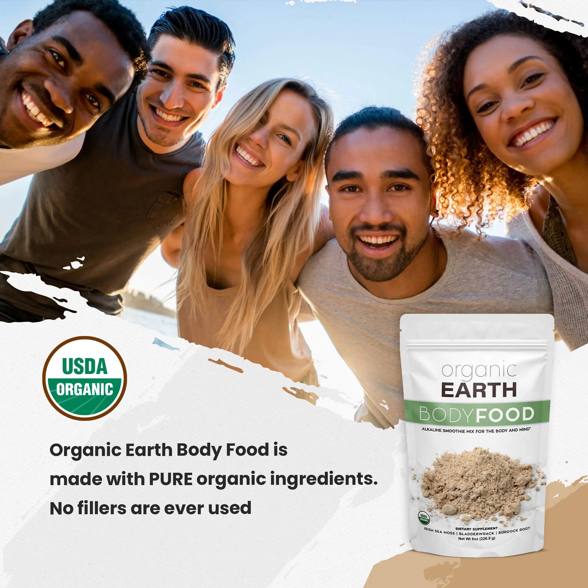 Organic Earth Irish Sea Moss Powder 8oz - Wildcrafted Sea Moss Organic with Bladderwrac Organic Earth Au supplements